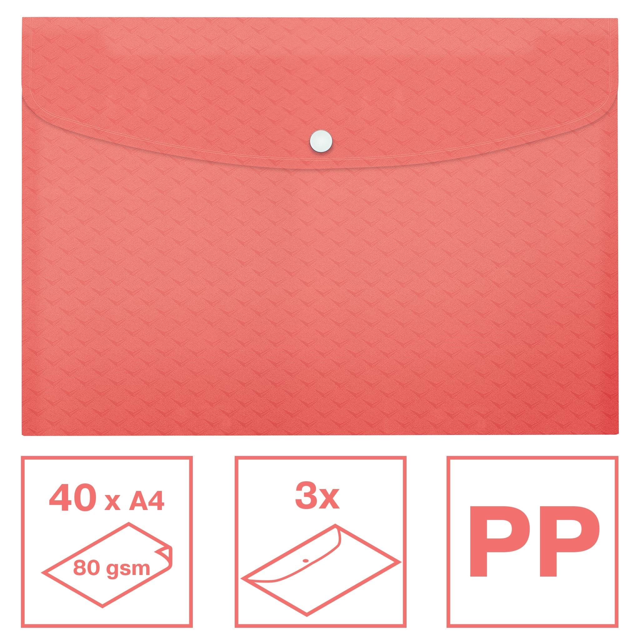 Esselte Colour'breeze A4 Sammelmappe PP, 3 Stück Koralle - Archivierung Und Aufbewahrung