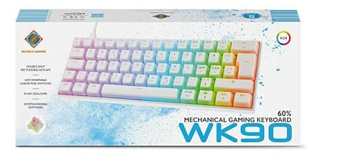 Deltaco Gaming Wk90 Mechanical Keyboard - Gaming Tastatur - Weiss - Tastaturen