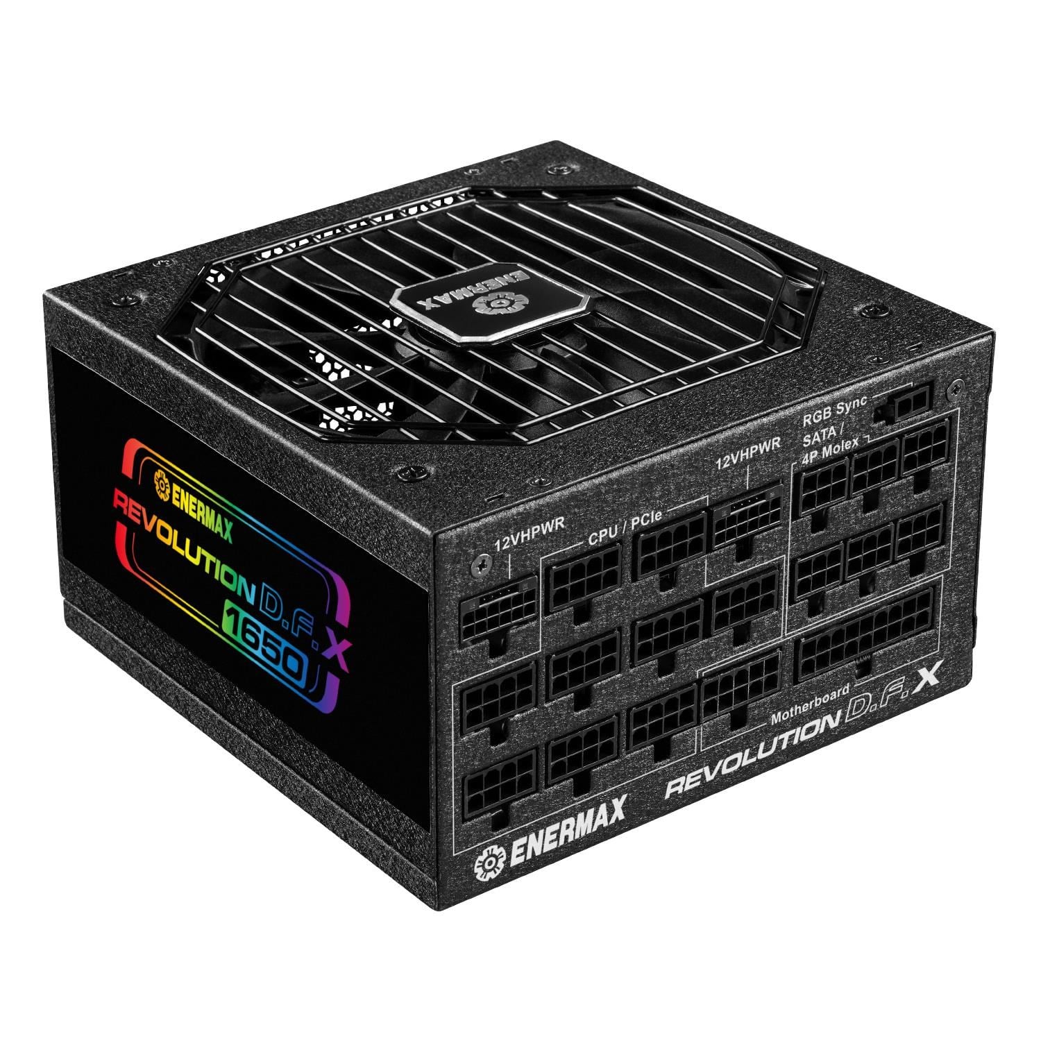 Enermax Revolution D.F.X Ert1650ewt Netzteile - 1650 Watt - 140 mm - Atx 3.0 - 80 Plus Gold Zertifiziert Schwarz Mit Rgb Led-beleuchtung