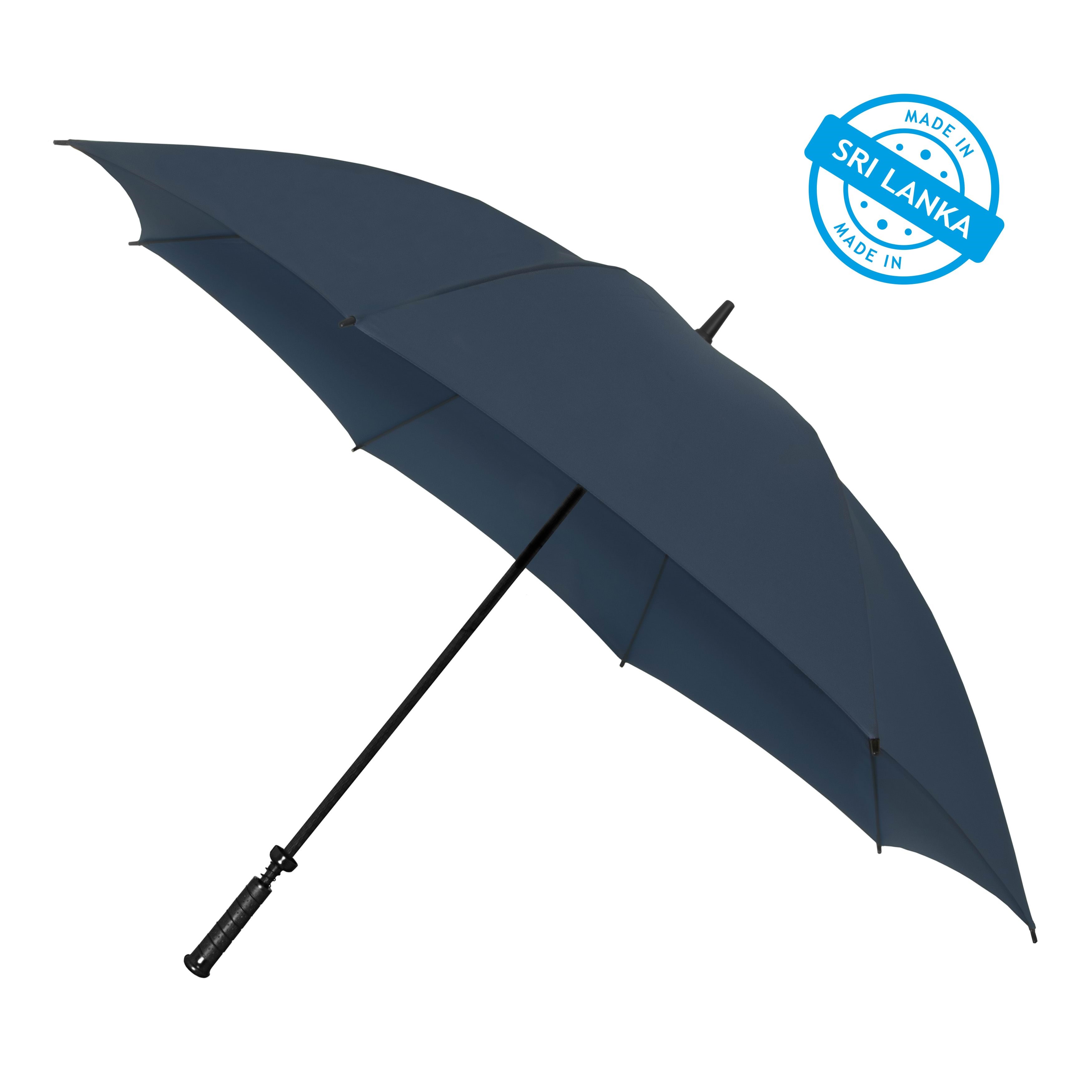 Falcone Storm Umbrella Xxl - Hand Opening - Windproof - 140 cm - Navy Blue - Freizeit Reisen