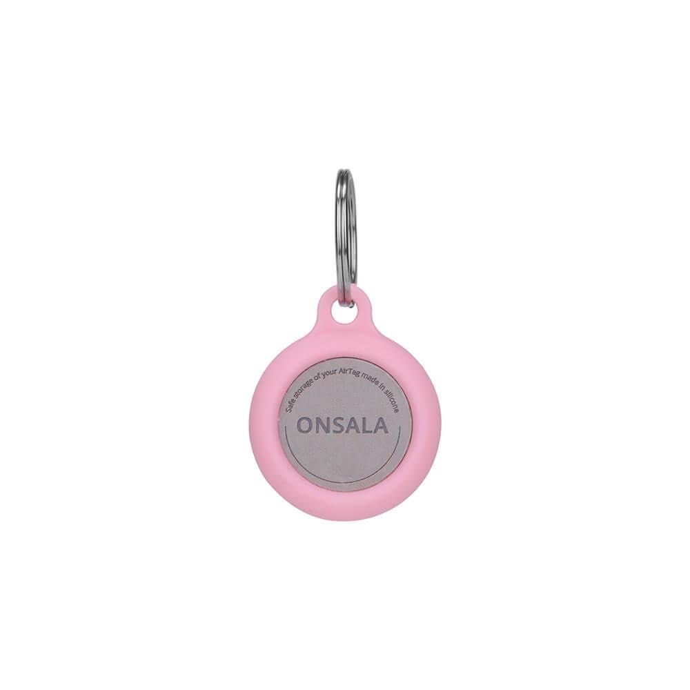 Onsala Airtag Holder Silicone Pink With Keyring - Handys Anderes Zubehoer