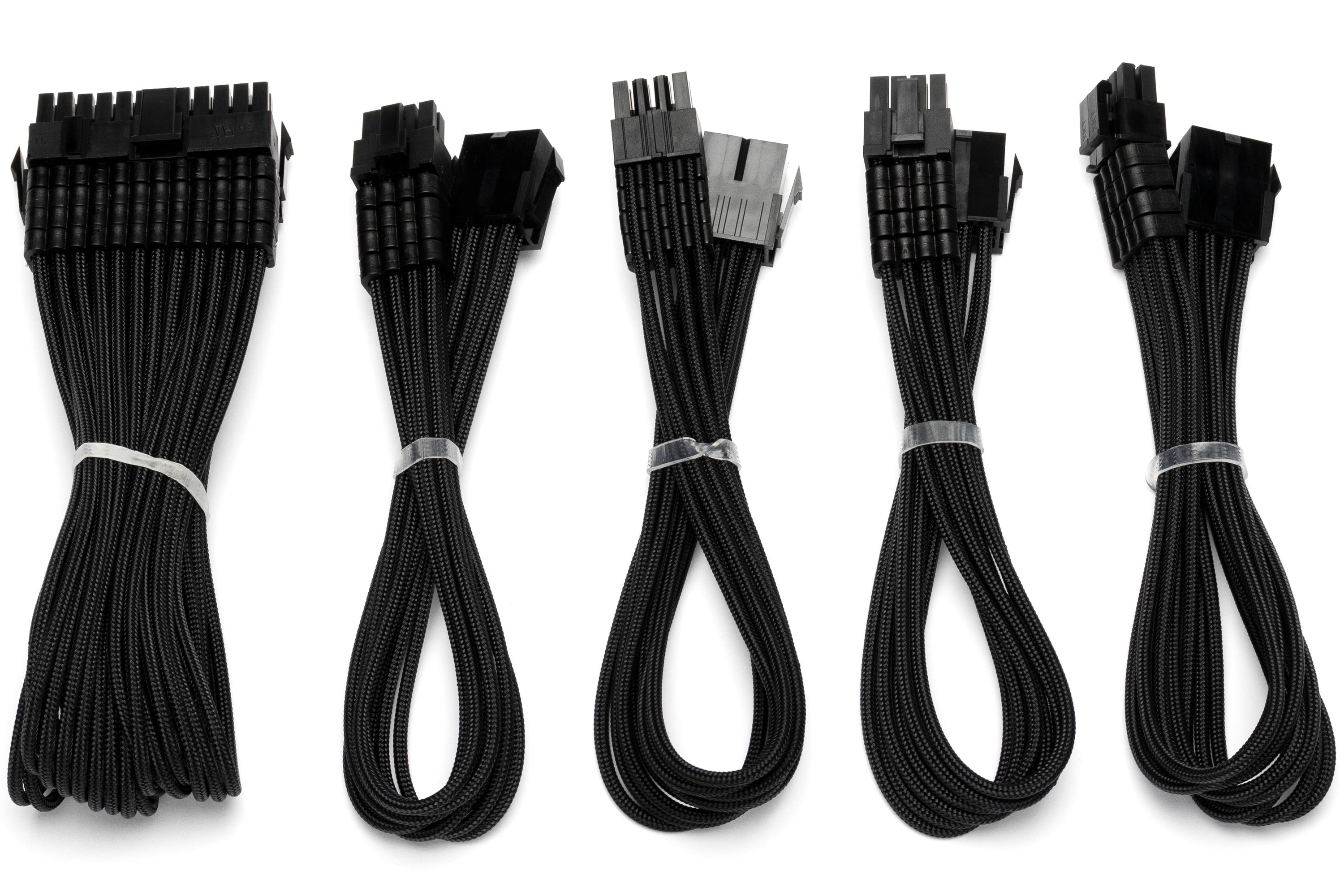 Dutzo Sleeved Power Extention Cable Kit (v2) - Schwarz - Stromkabel Intern
