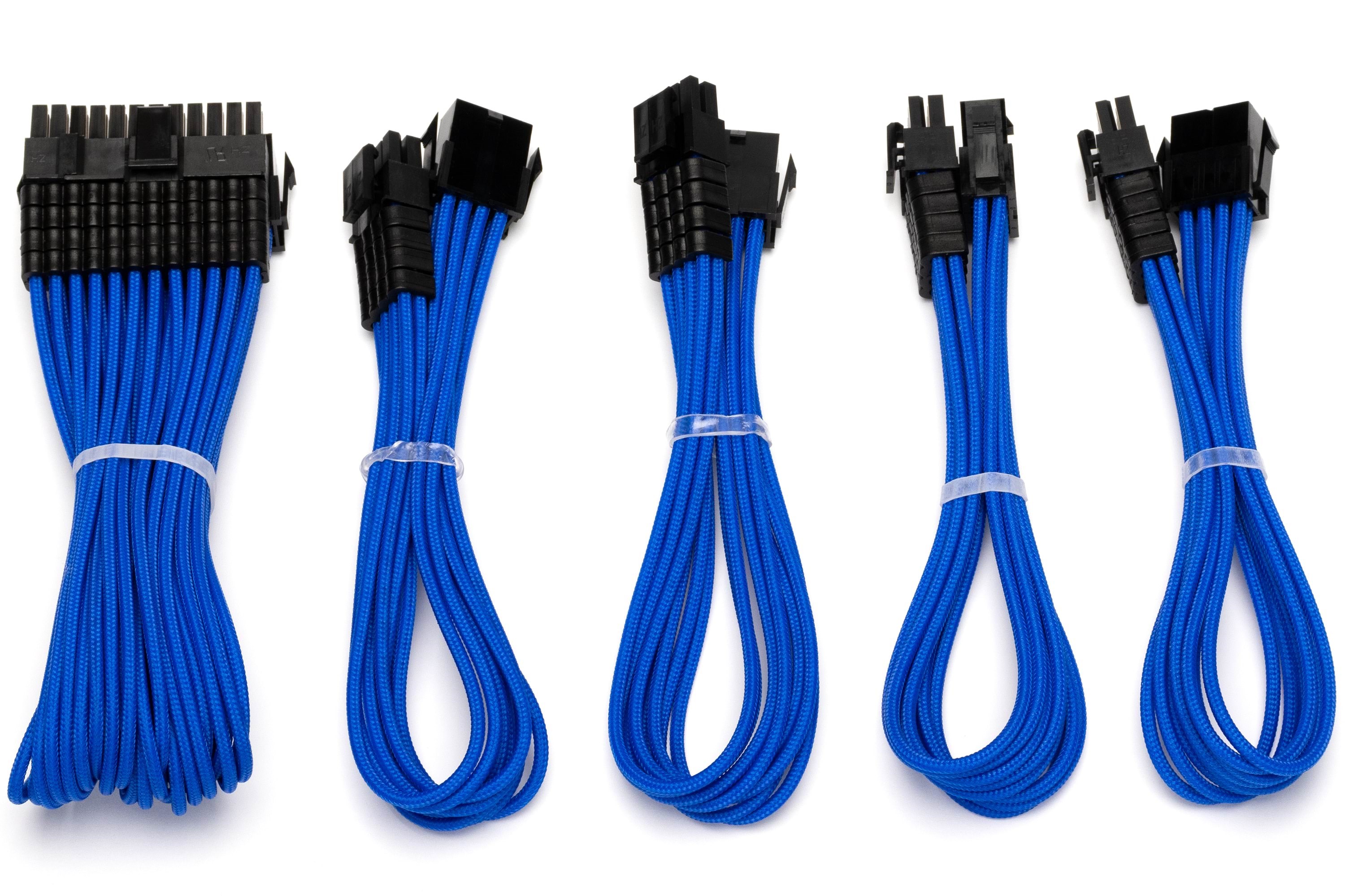 Dutzo Sleeved Power Extention Cable Kit (v2) - Blau - Stromkabel Intern Dsc-pcev230cmblu
