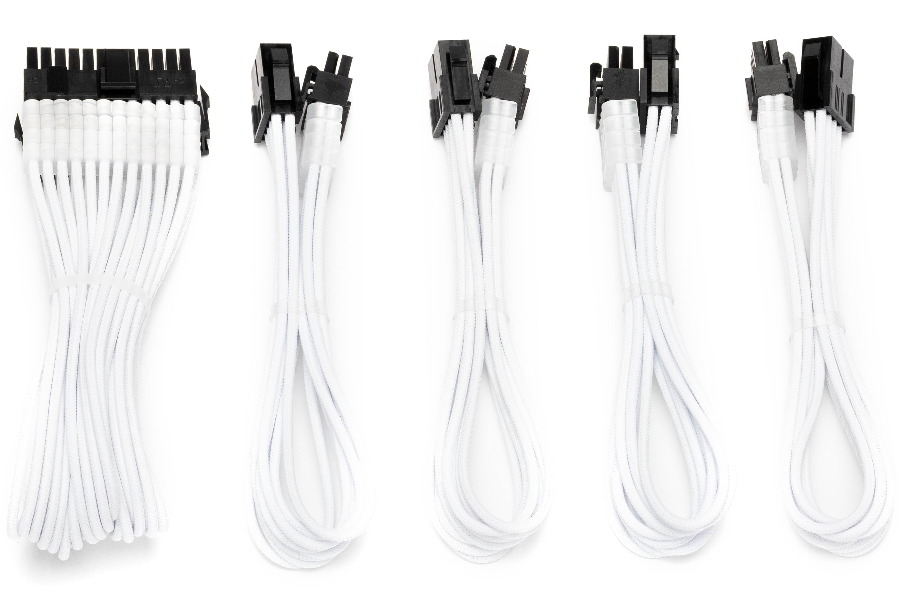 Dutzo Sleeved Power Extention Cable Kit (v2) - Weiß - Stromkabel Intern Dsc-pcev230cmwht