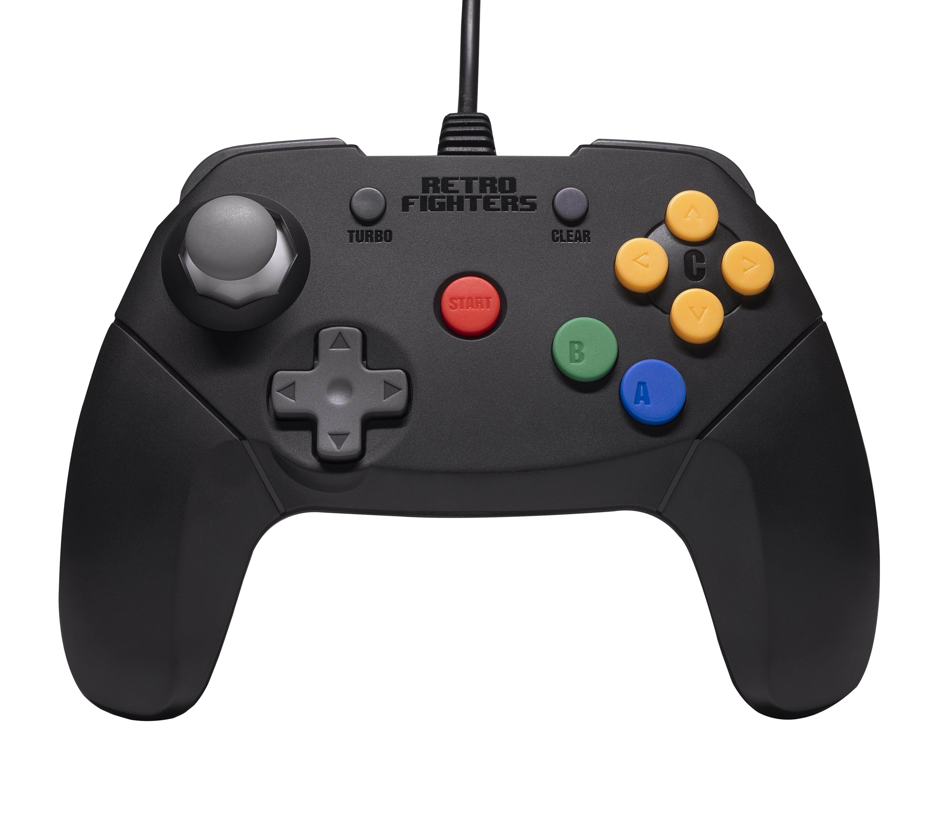 Retro Fighters Brawler64 Color Edition v2 - Black - Wired Controller - Nintendo 64 - Gaming Zubehoer