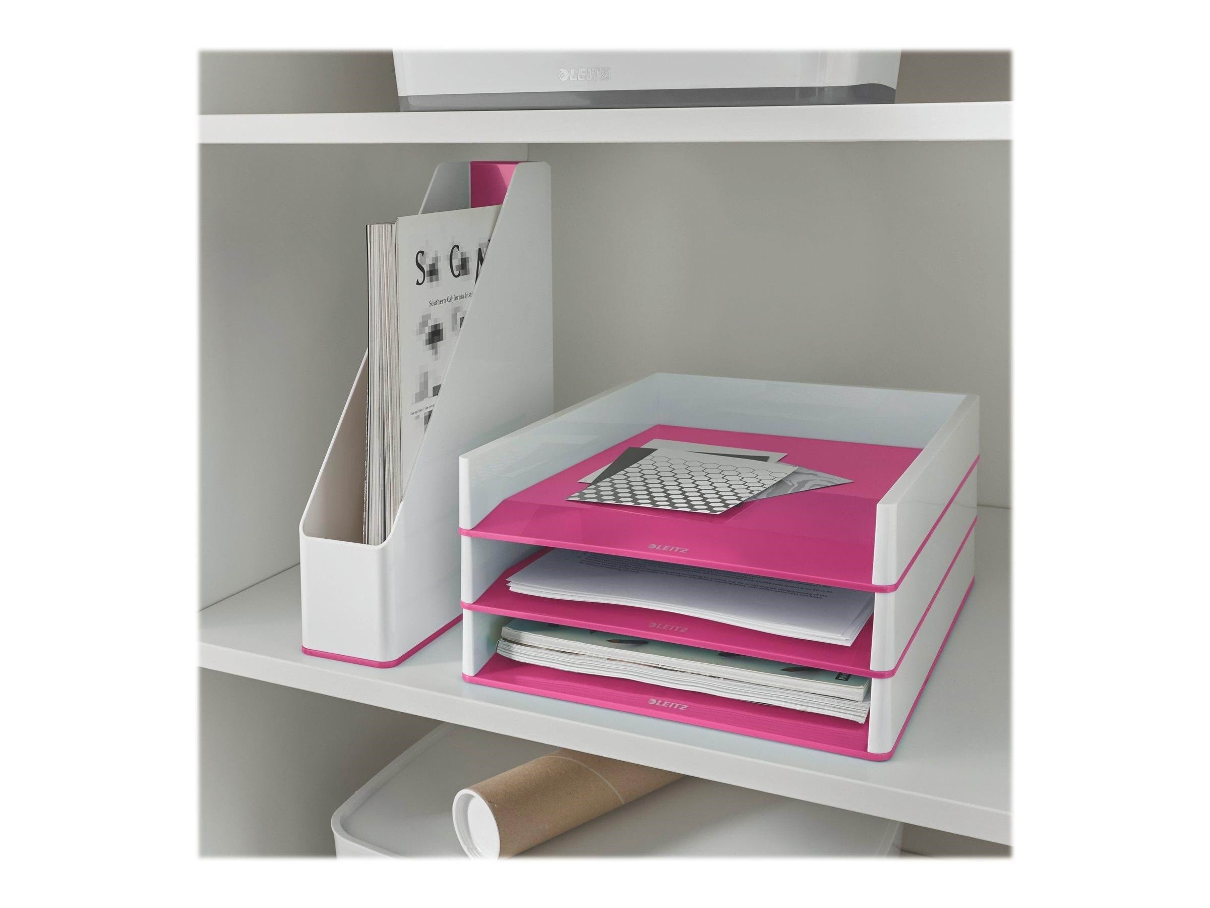 Leitz Wow Briefkorb Duo Colour Pink - Archivierung Und Aufbewahrung