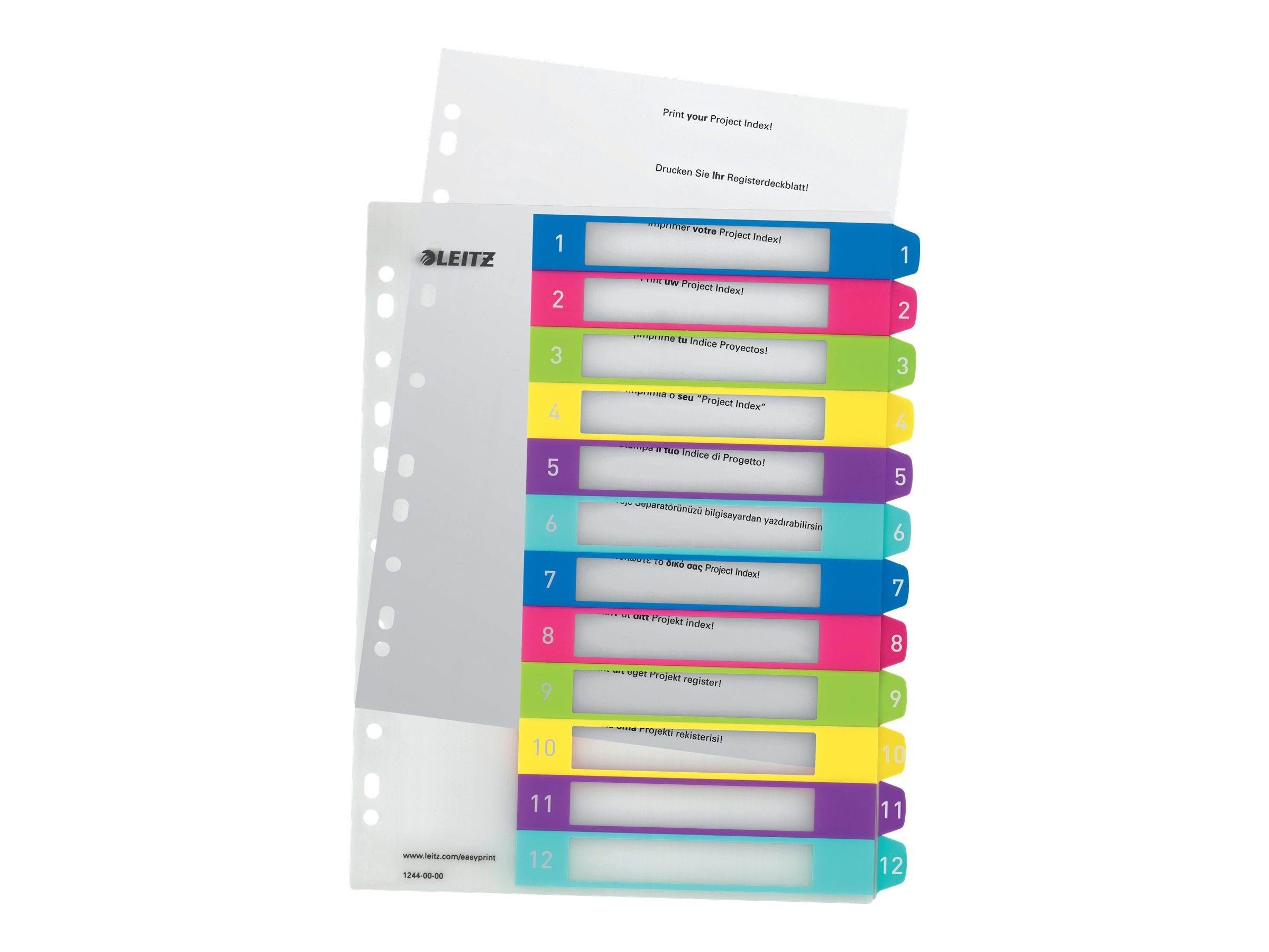 Leitz Wow - Divider - For A4 Maxi - Tabbed - Multicolour - Archivierung Und Aufbewahrung 12440000