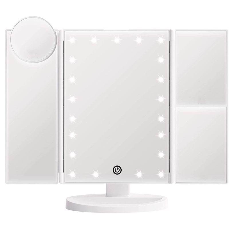 Uniq Hollywood Trifold Make up Spejl - Hvid - Kosmetik Spiegel