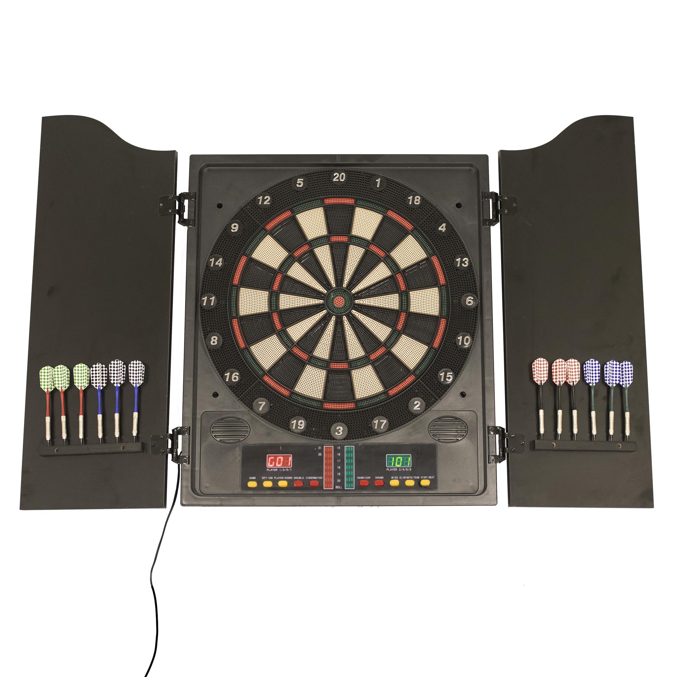 Nordic Games Dartskive Elektronisk i Dartskab Med Dartpile Nord - Brettspiele 809-073