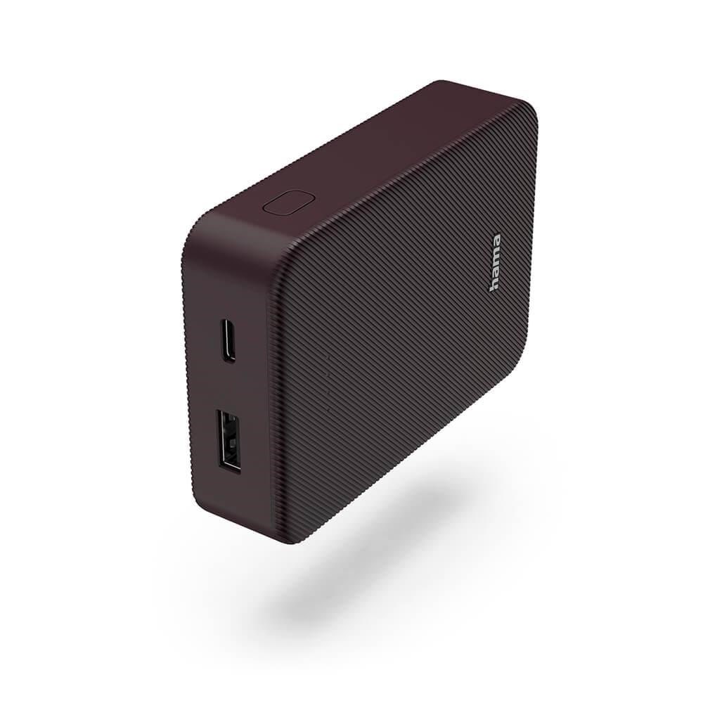 Hama Powerbank Colour 10 10000mah Usb-c+Usb-a Plum - 10000 Mah - Powerbank Akku