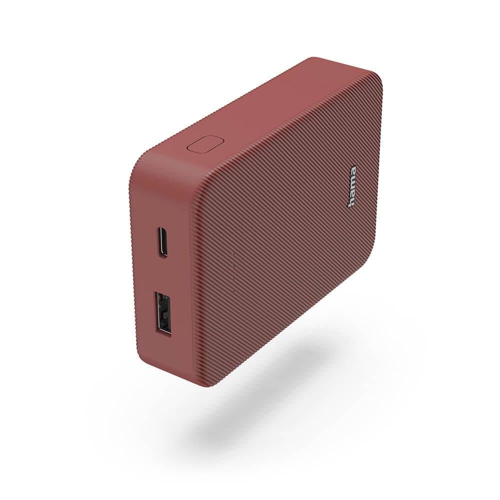 Hama Powerbank Colour 10 10000mah Usb-c+Usb-a Red - 10000 Mah - Powerbank Akku Rot 00201714