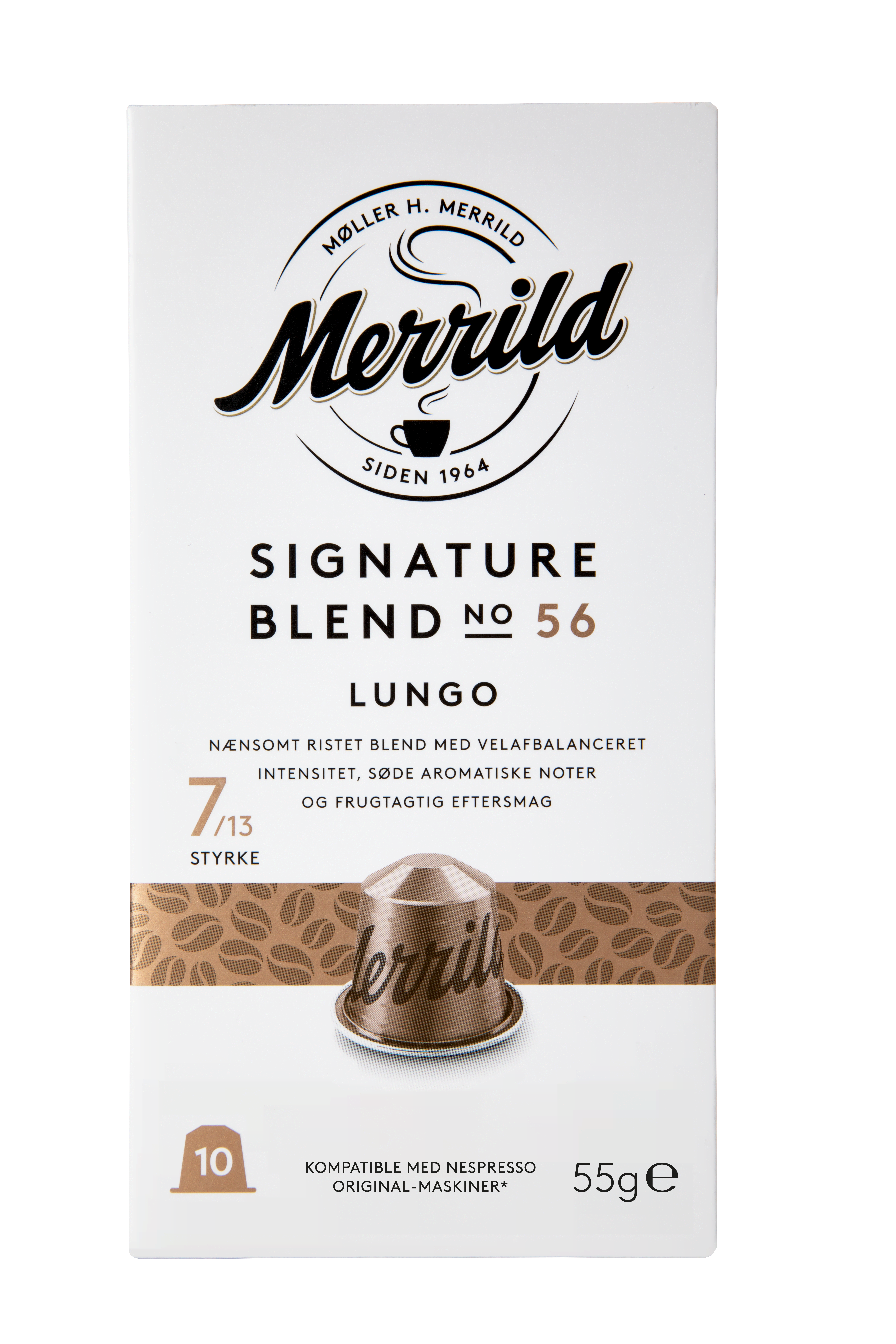 Merrild Signature Blend No.56 Aluminium Capsules - 10 Pcs - Kaffeezubereitung Weiß 70214