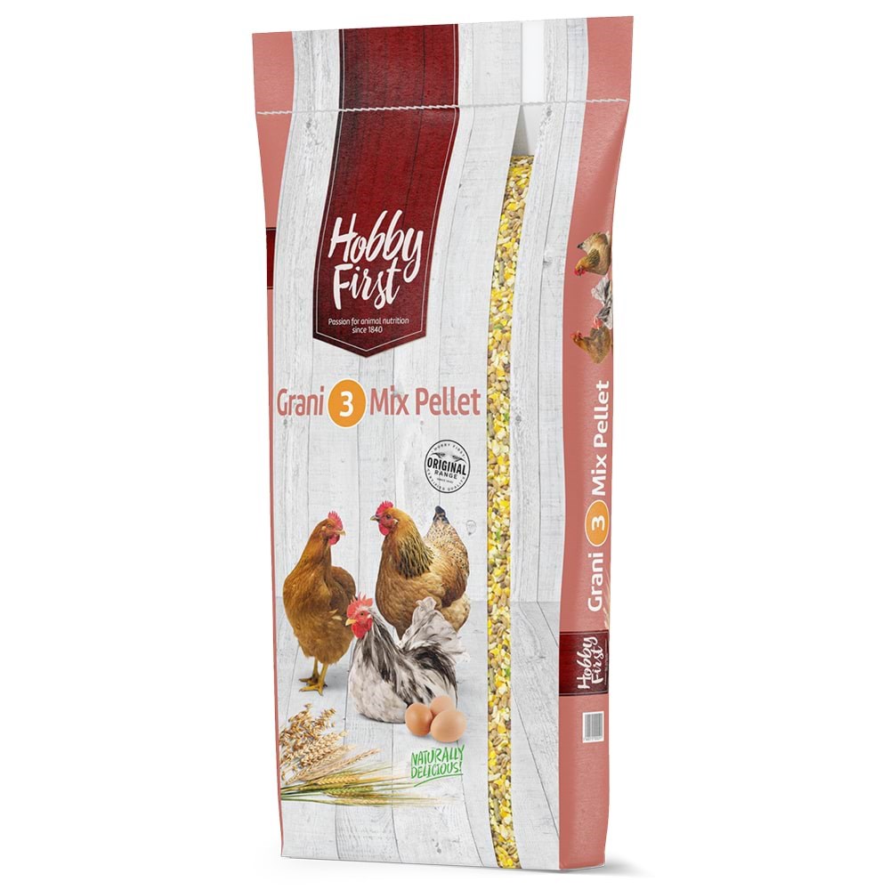 Hobby First Grani 3 Mix Pellet Alleinfutter Für Legehennen 20kg - Essen Snacks Vitamine