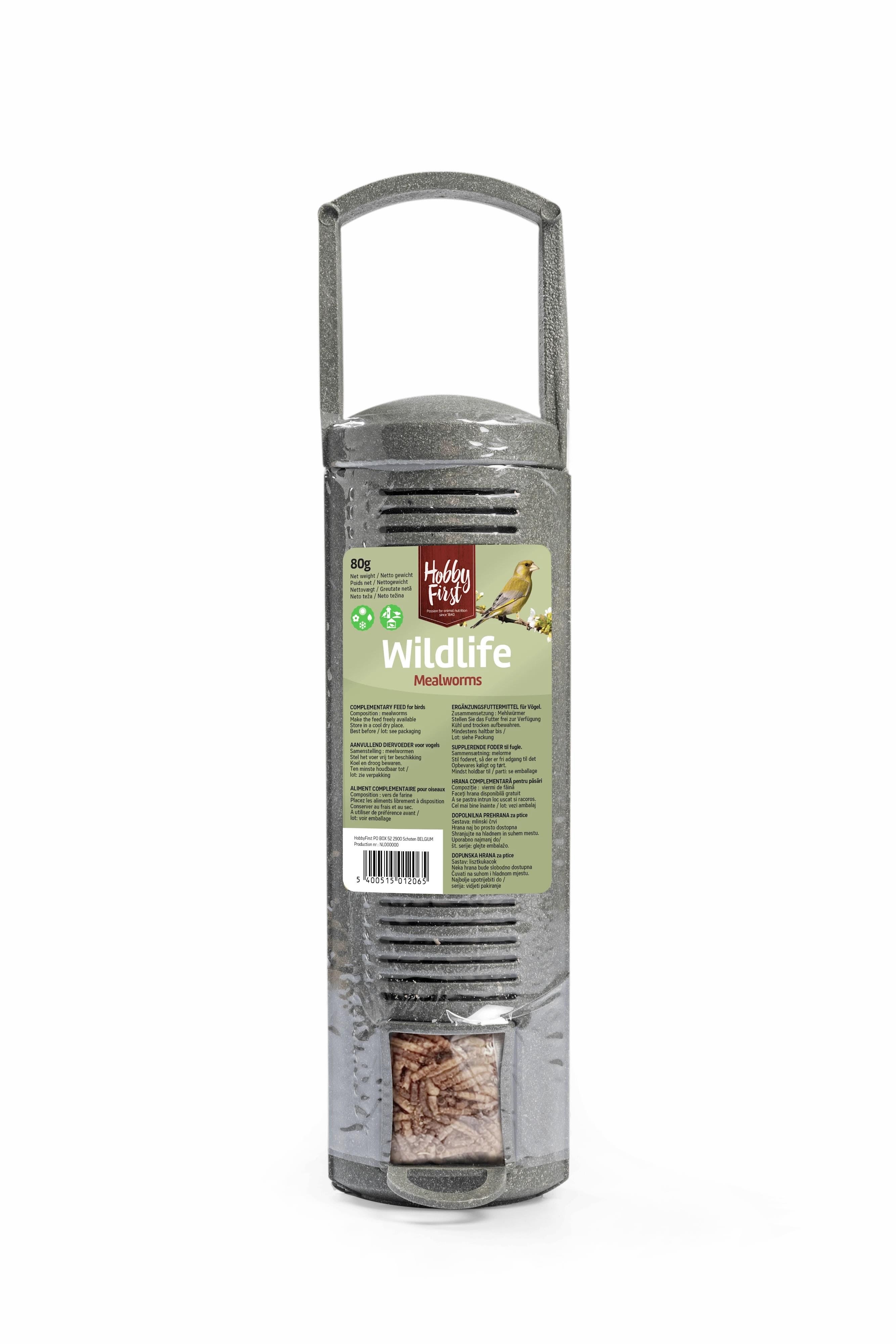 Hobby First Wildlife Meelworms Feeder 80g - Essen Snacks Vitamine 690013