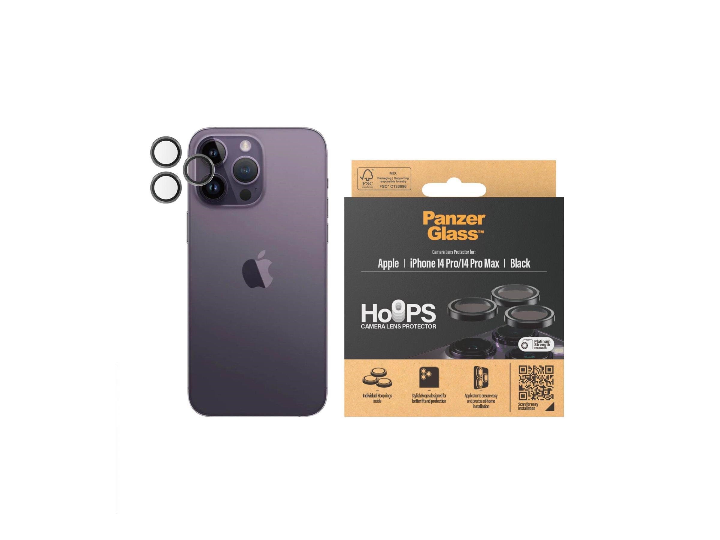 Panzerglass Hoops Camera Lens Protector Iphone 14 Pro | 14 Pro Max | Black - Handys Anderes Zubehoer