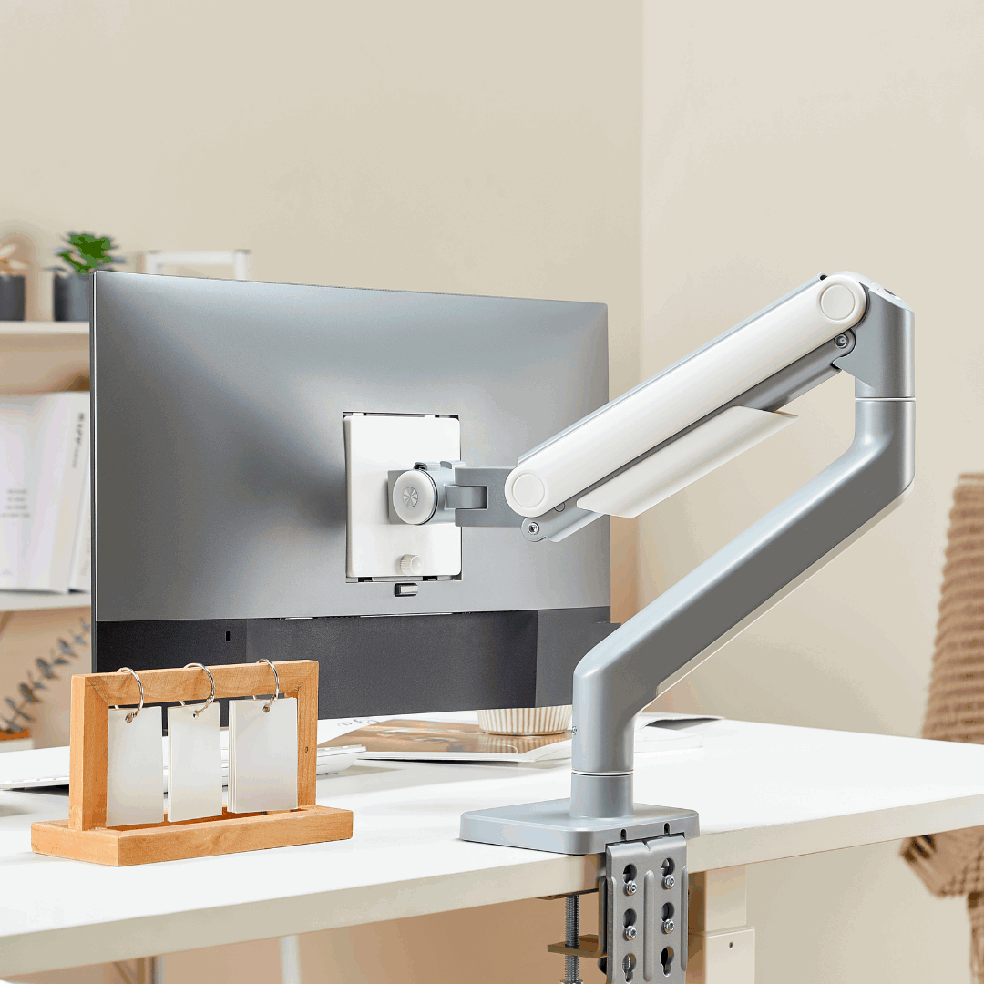 Alterzone Arm Momentum Schwere Einzel-monitorarm, Silber - Monitorhalterung