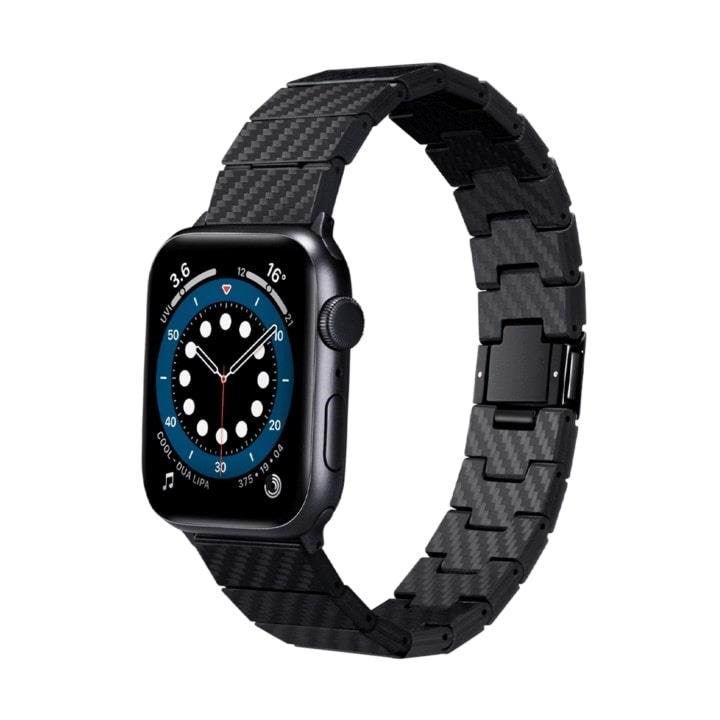 Pitaka Carbon Fiber Strap Black - AW Ultra 2/1(49mm) 9/8/7 (45mm)/6/se/5/4 (44mm)/3/2/1 (42mm) - Smartwatch Accessories Awb2307