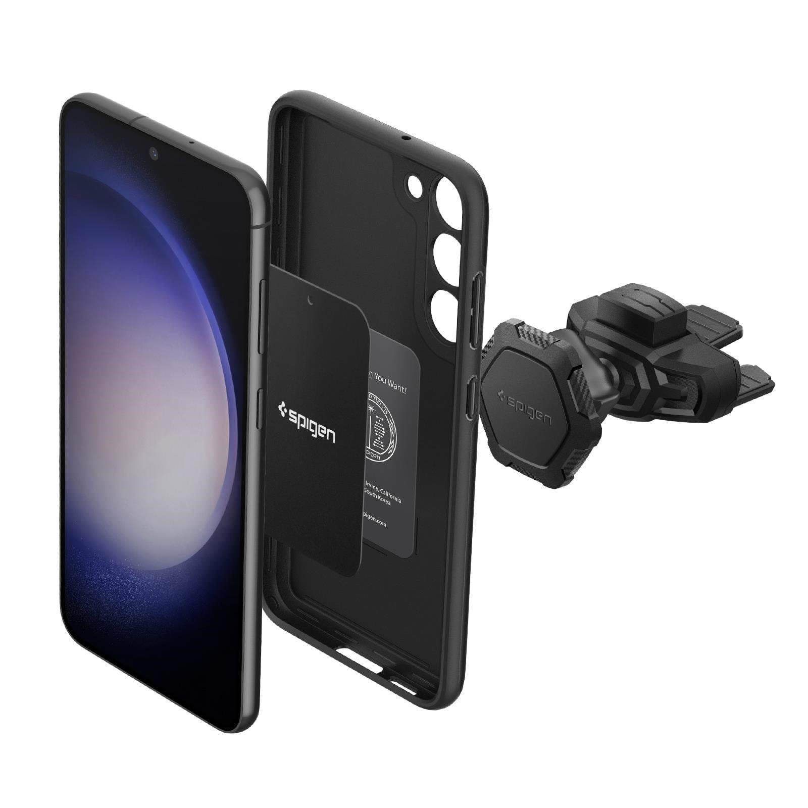 Spigen Car Mount Holder Qs24 - Black (CD Slot/magnetic/universal Compatibility) - Handys Anderes Zubehoer 000cg21944