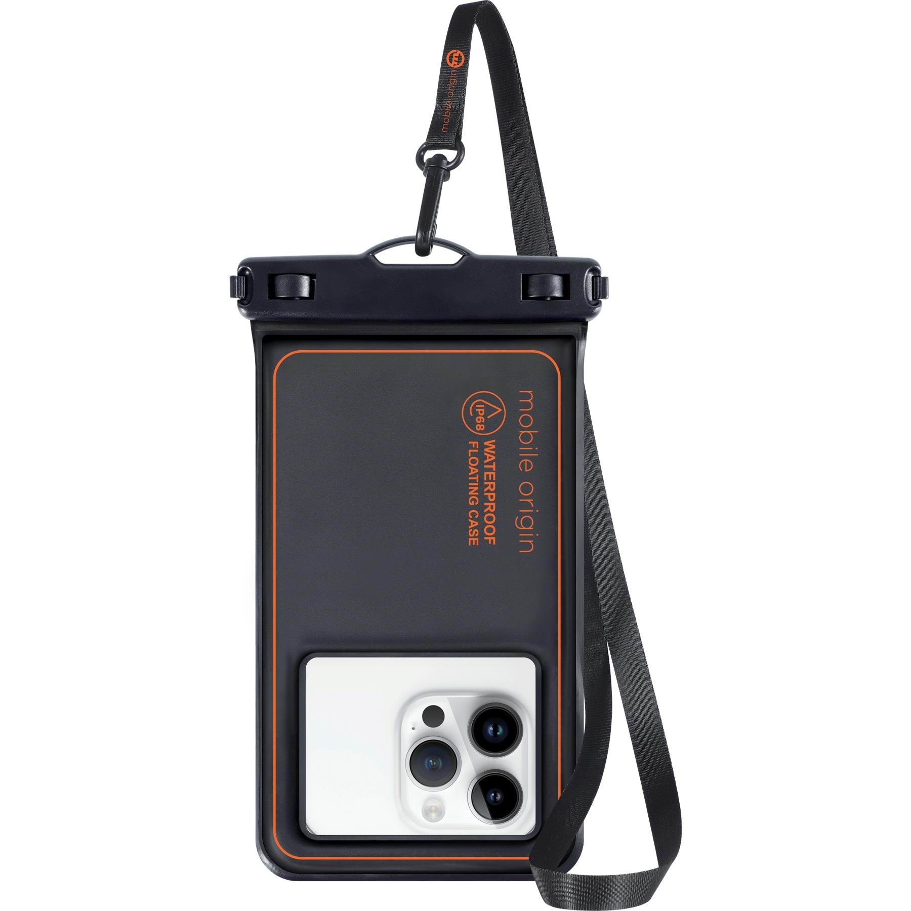 Mobile Origin Waterproof Floating Case 6 -5" - Black/orange - Handys Cover Cases Dbl-blk-org01
