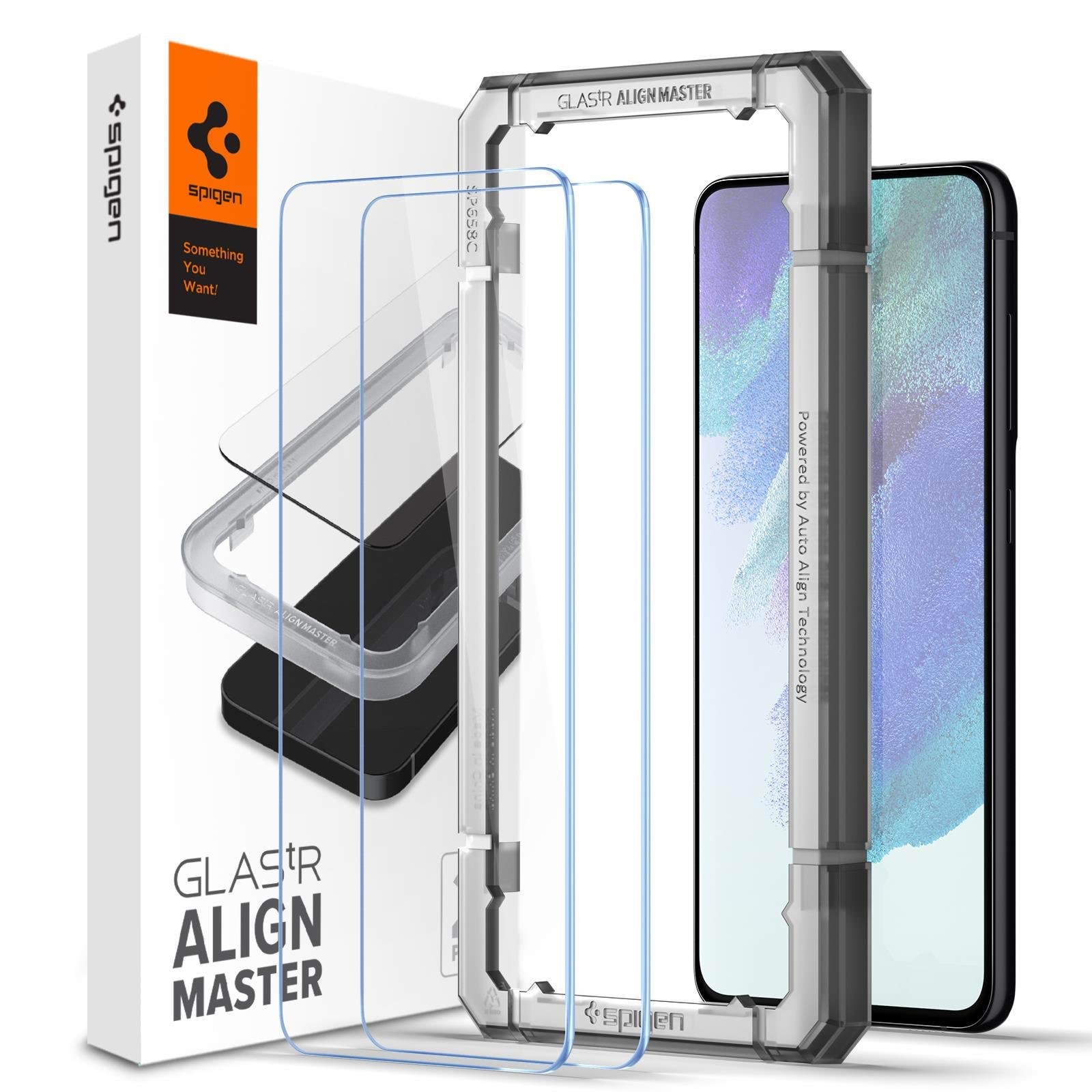 Spigen Glas.tR Alignmaster 2 Pack - Samsung Galaxy S21 FE 5G - Handys Schutzfolie Agl03088