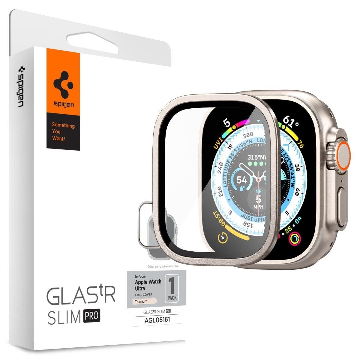 Spigen Glass tR Slim Pro 1 Pack - Titanium - Apple Watch Ultra 2/ultra 49mm - Smartwatch Accessories