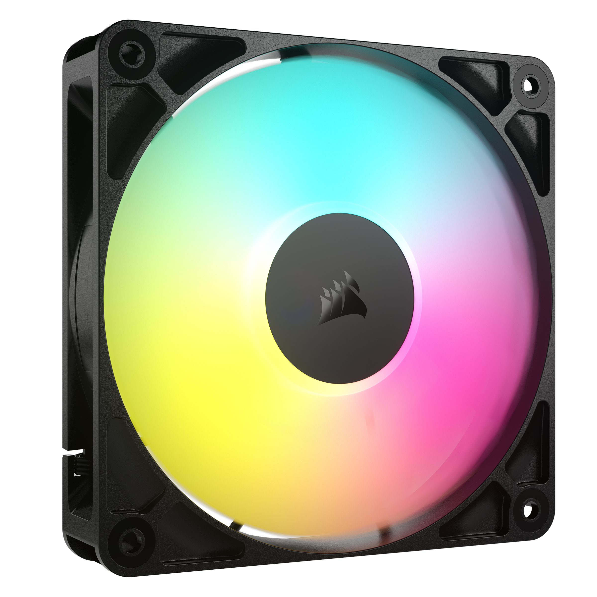 Corsair Rs120 Argb - Gehäuselüfter - 120mm - Schwarz Mit Rgb Led - 36 Dba - Gehaeuseluefter