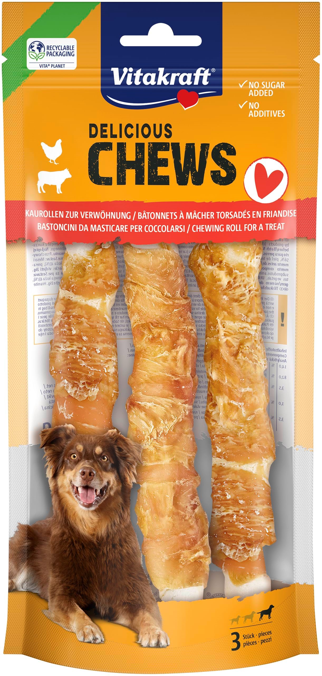 Vitakraft Deli Chews Kaurollen Mit Huhn, L - Hunde 58260