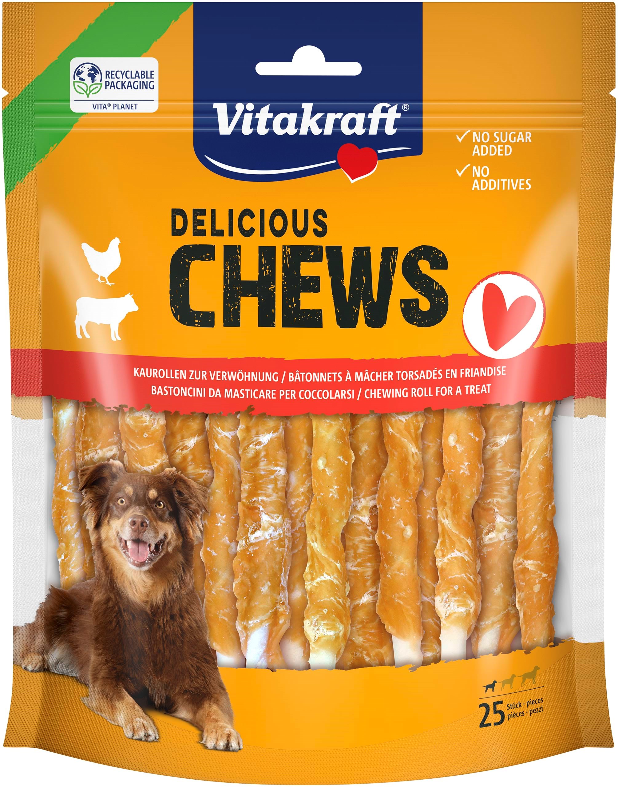Vitakraft Deli Chews Kaurollen Mit Huhn, S - Hunde
