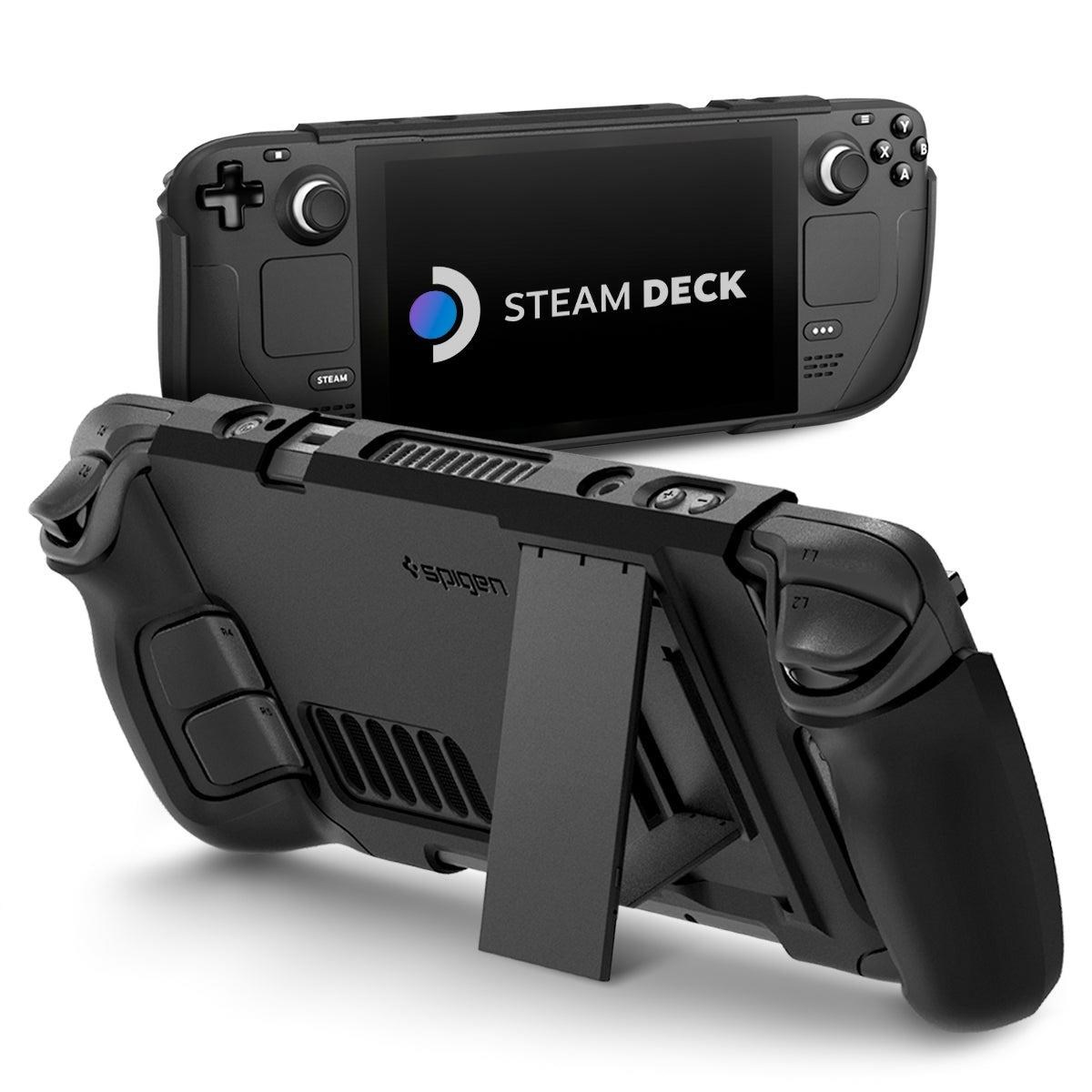 Spigen Thin Fit With Kick Stand - Black - Steam Deck - Miscellaneous Zubehör Für Spielkonsole - Steam Deck - Gaming Zubehoer