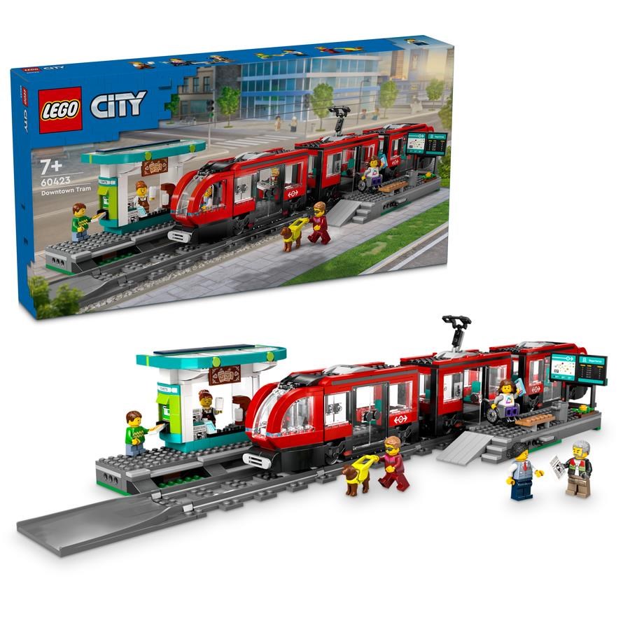 Lego City 60423 Straßenbahn Mit Haltestelle