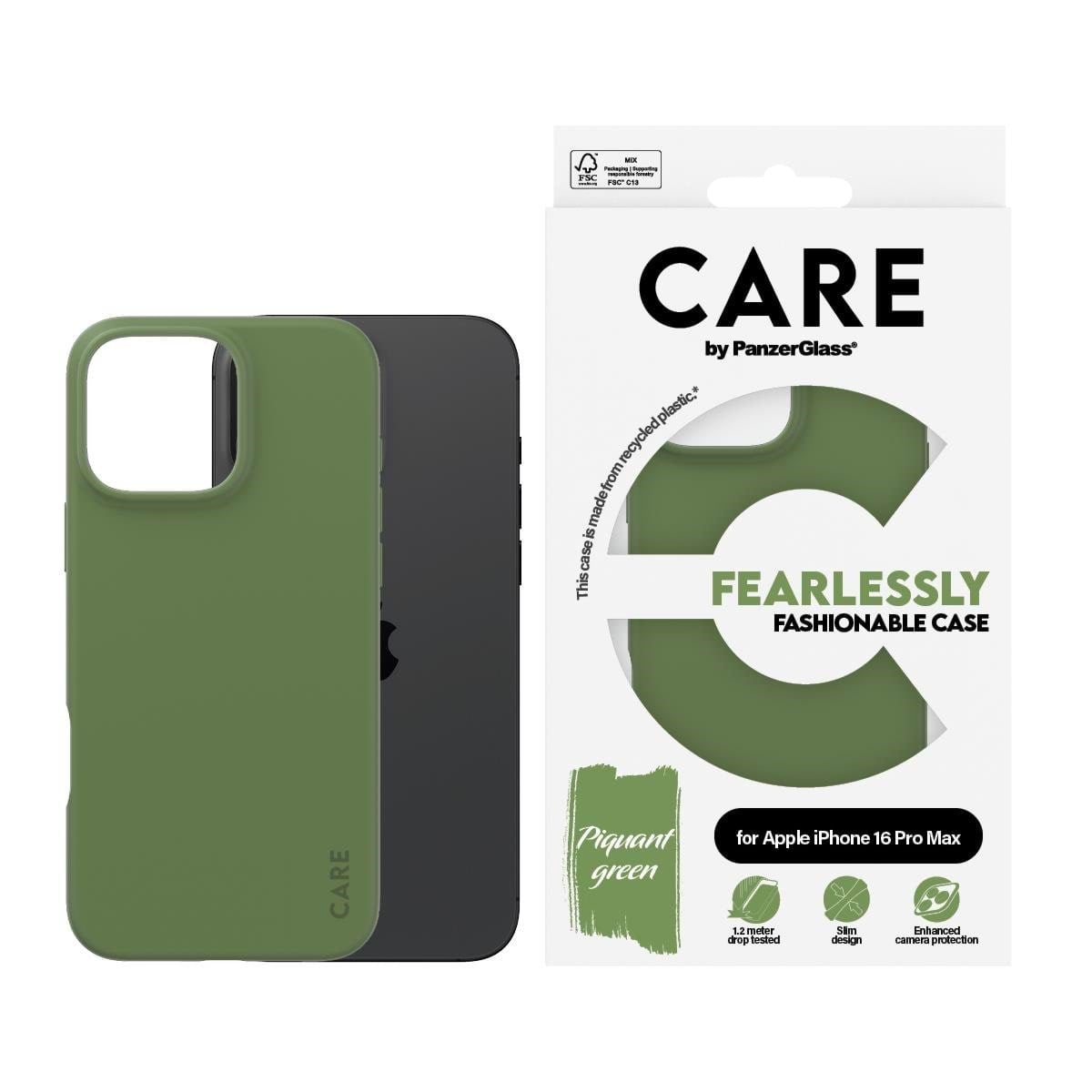 Care by Panzerglass Case Fashion Green Iphone 16 Pro Max - Handys Cover Cases Panzer1408