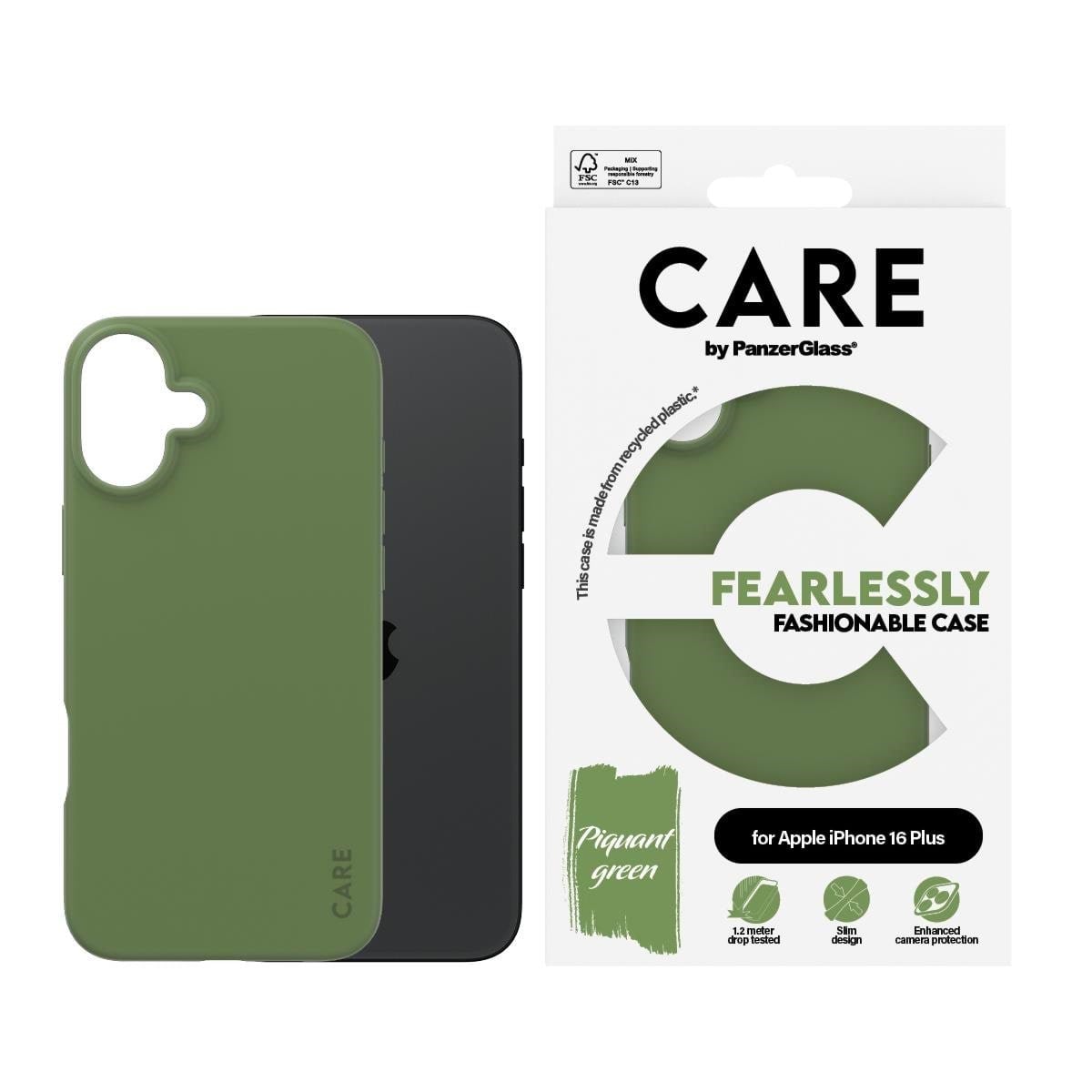 Care by Panzerglass Case Fashion Green Iphone 16 Plus - Handys Cover Cases