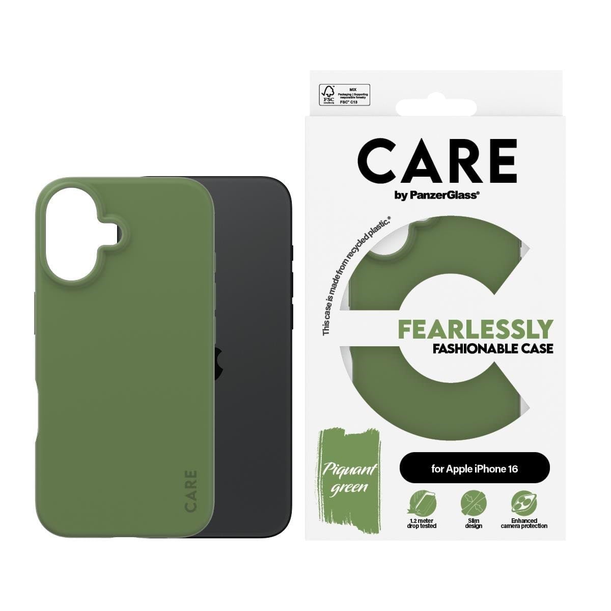 Care by Panzerglass Case Fashion Green Iphone 16 - Handys Cover Cases