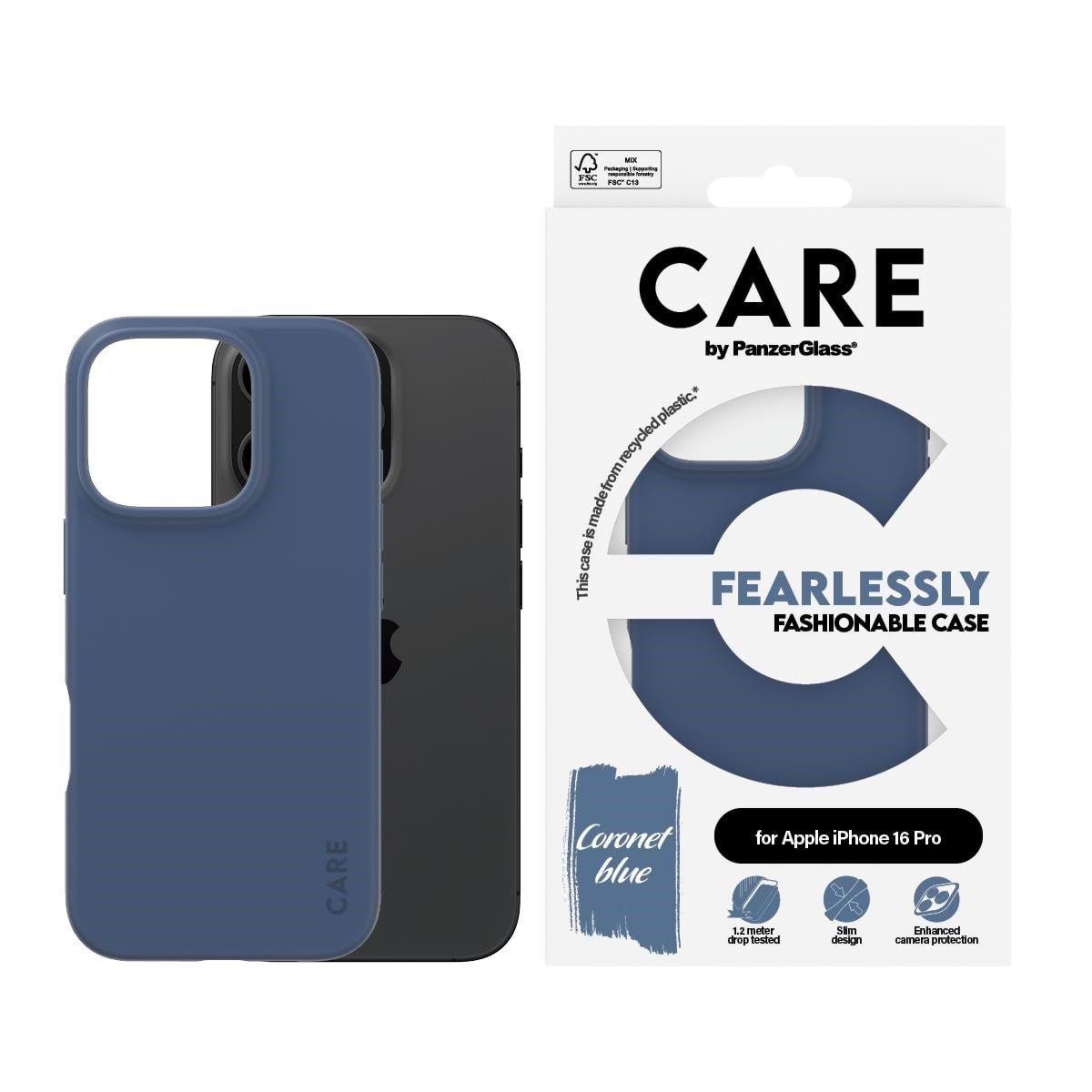 Care by Panzerglass Case Fashion Blue Iphone 16 Pro - Handys Cover Cases