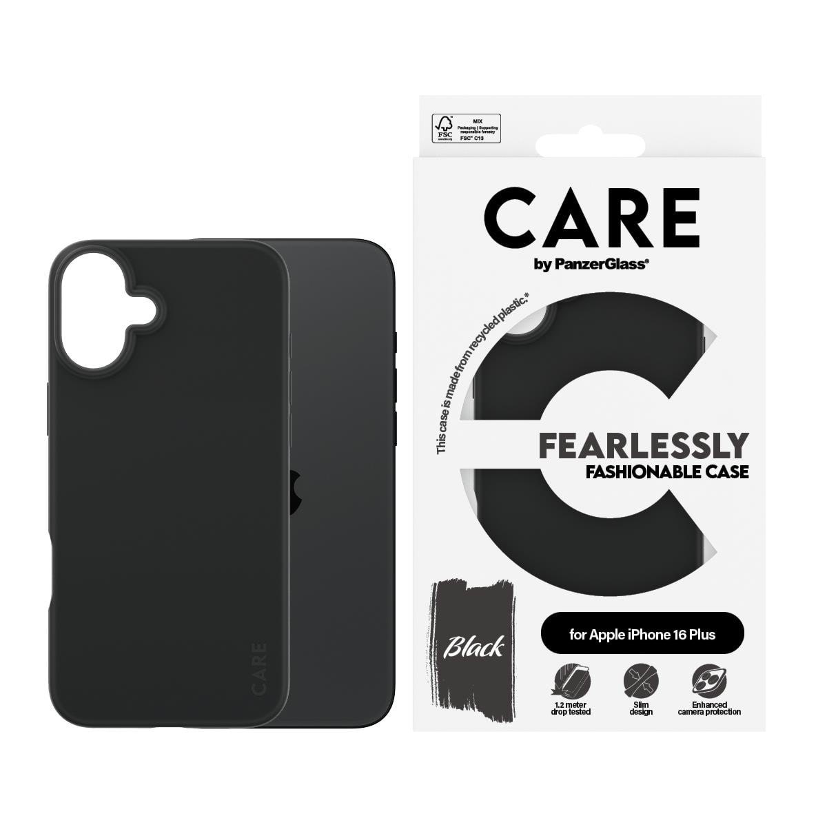 Care by Panzerglass Case Fashion Black Iphone 16 Plus - Handys Cover Cases Panzer1395