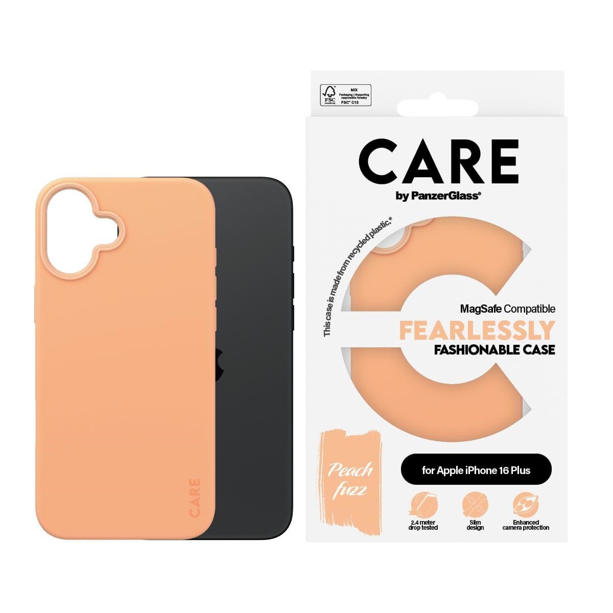 Care by Panzerglass Case Fashion Peachy Magsafe Iphone 16 Plus - Handys Cover Cases Panzer1391