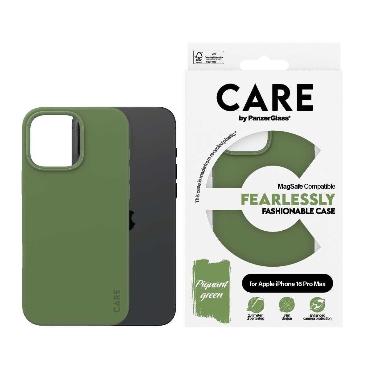 Care by Panzerglass Case Fashion Green Magsafe Iphone 16 Pro Max - Handys Cover Cases