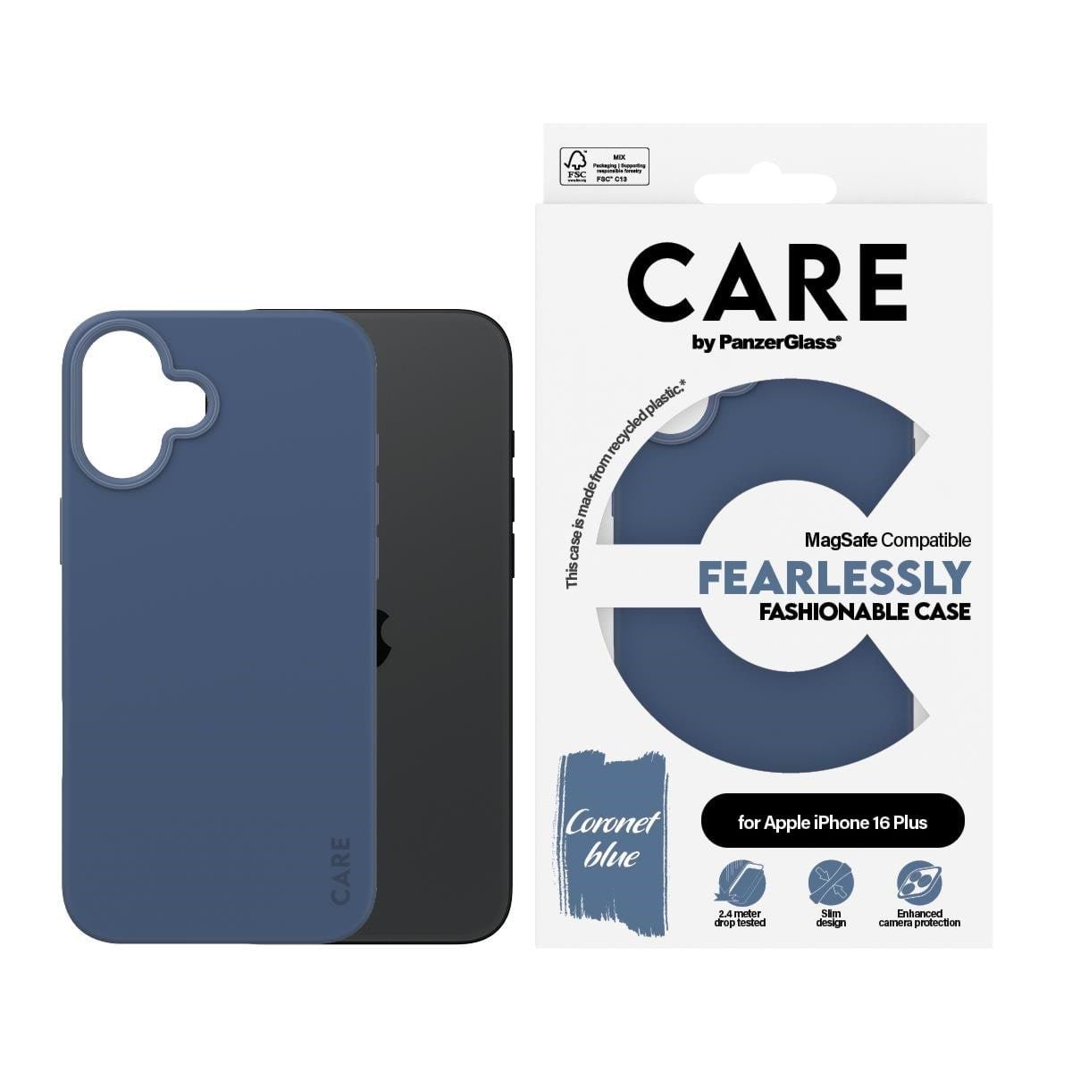 Care by Panzerglass Case Fashion Blue Magsafe Iphone 16 Plus - Handys Cover Cases Panzer1383