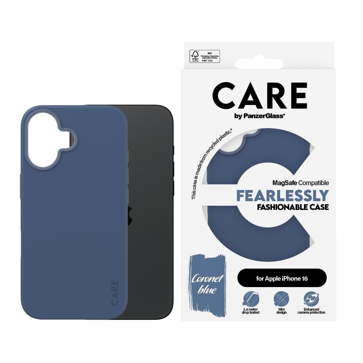 Care by Panzerglass Case Fashion Blue Magsafe Iphone 16 - Handys Cover Cases Panzer1381