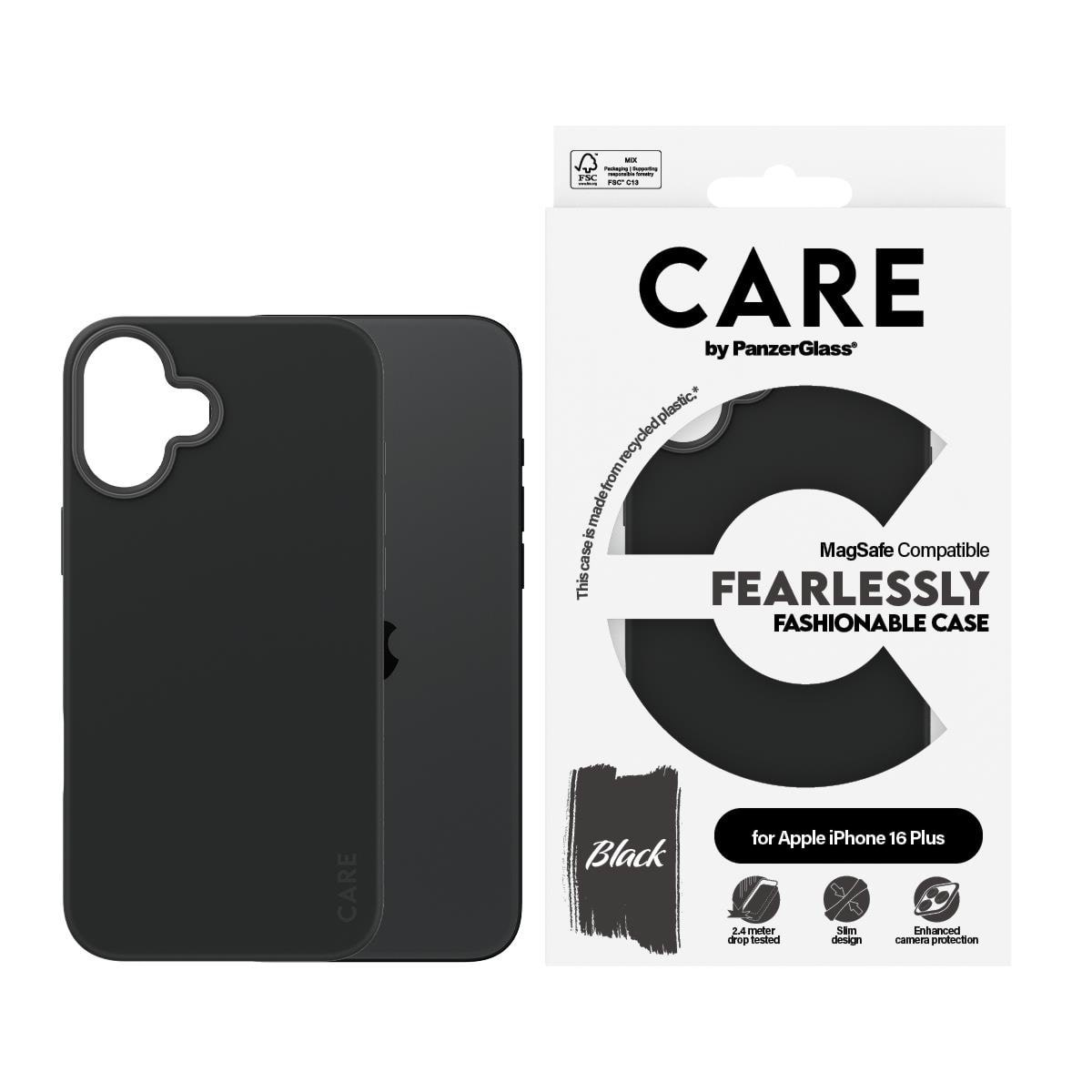 Care by Panzerglass Case Fashion Black Magsafe Iphone 16 Plus - Handys Cover Cases Panzer1379