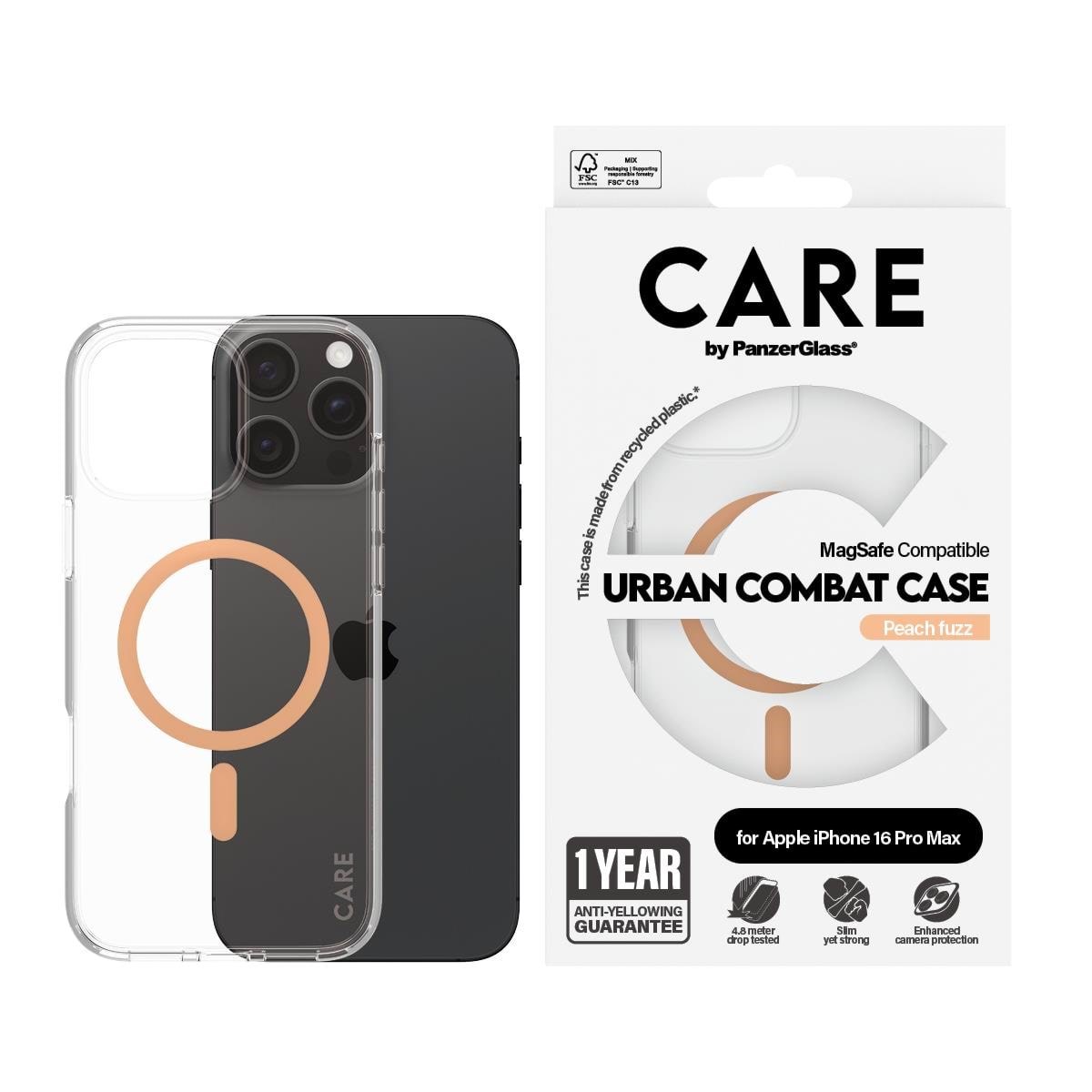 Care by Panzerglass Case Flagship Peachy Magsafe Iphone 16 Pro Max - Handys Cover Cases