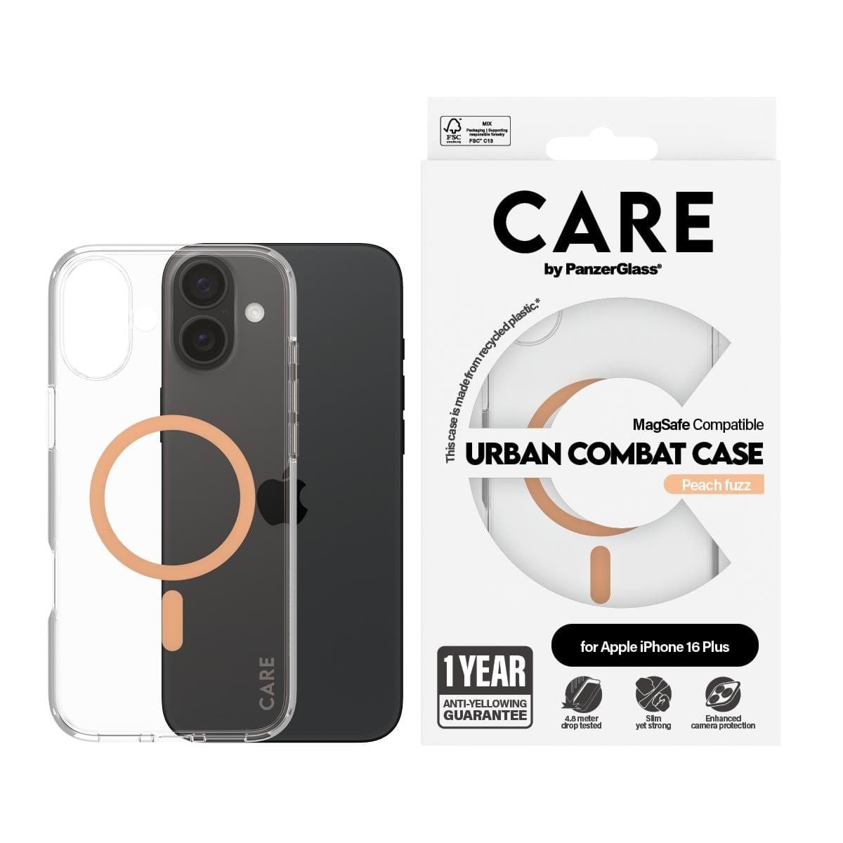 Care by Panzerglass Case Flagship Peachy Magsafe Iphone 16 Plus - Handys Cover Cases Panzer1375