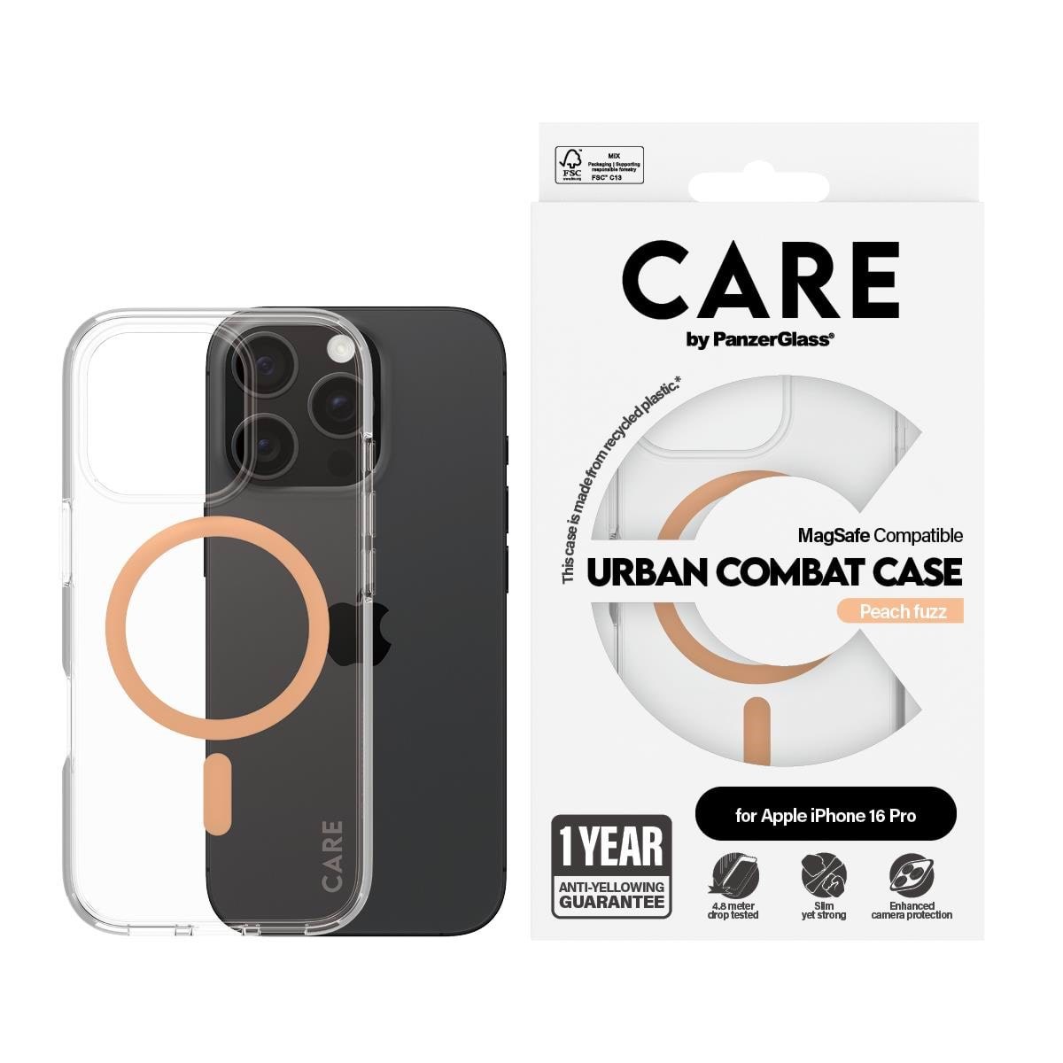 Care by Panzerglass Case Flagship Peachy Magsafe Iphone 16 Pro - Handys Cover Cases