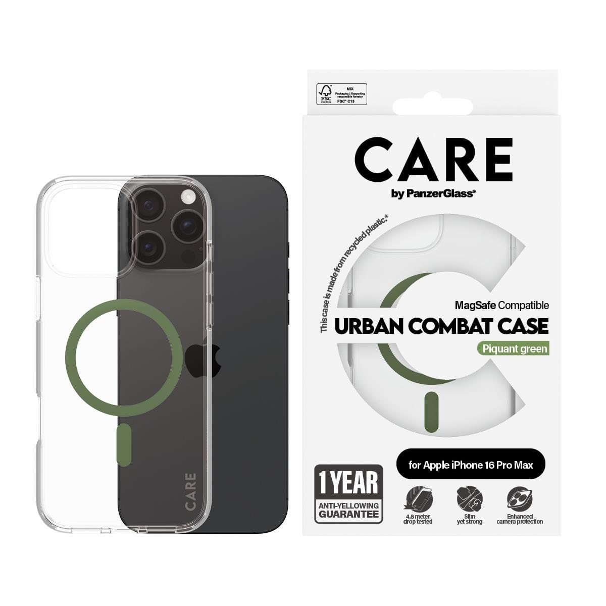 Care by Panzerglass Case Flagship Green Magsafe Iphone 16 Pro Max - Handys Cover Cases