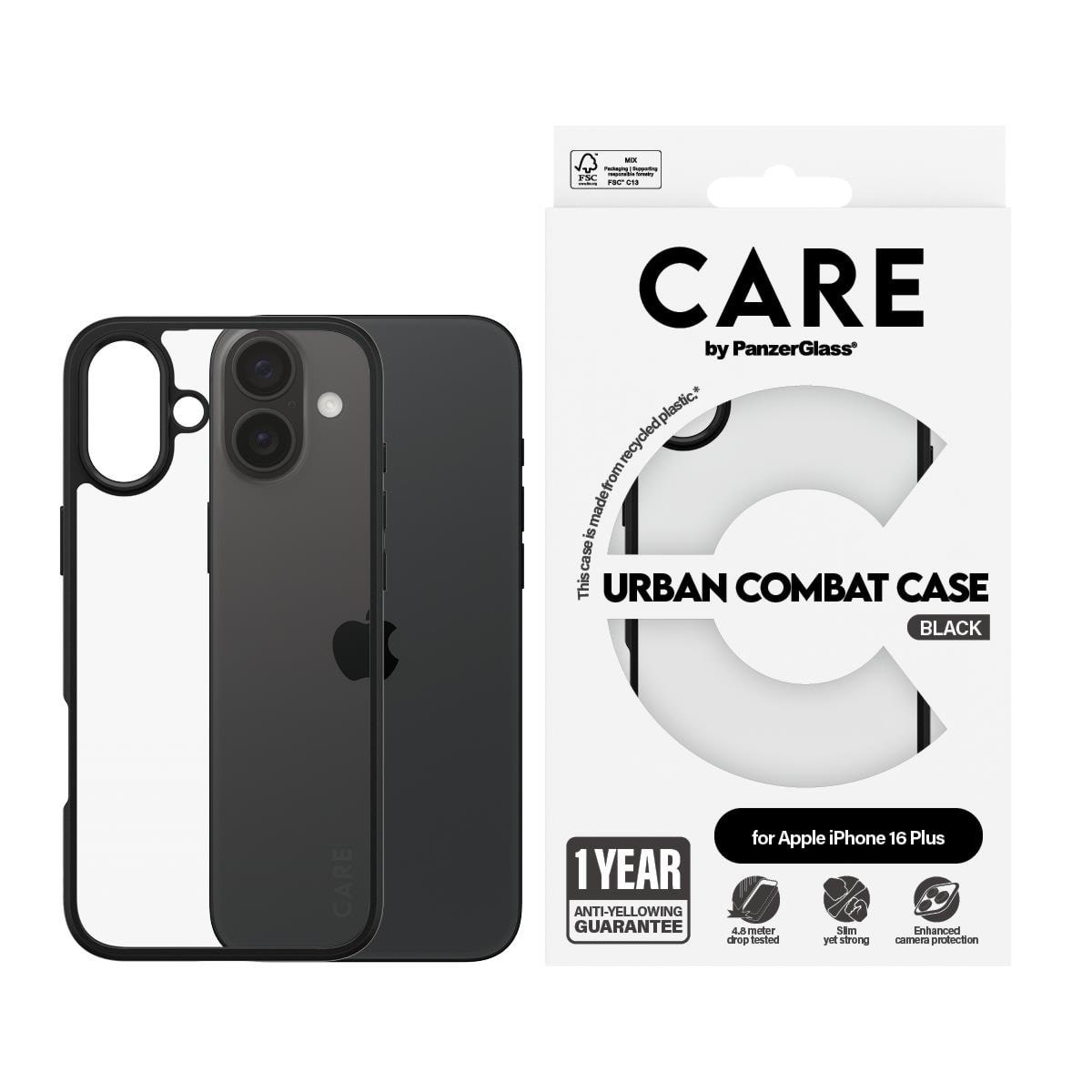 Care by Panzerglass Case Flagship Urban Combat Iphone 16 Plus - Handys Cover Cases Panzer1363