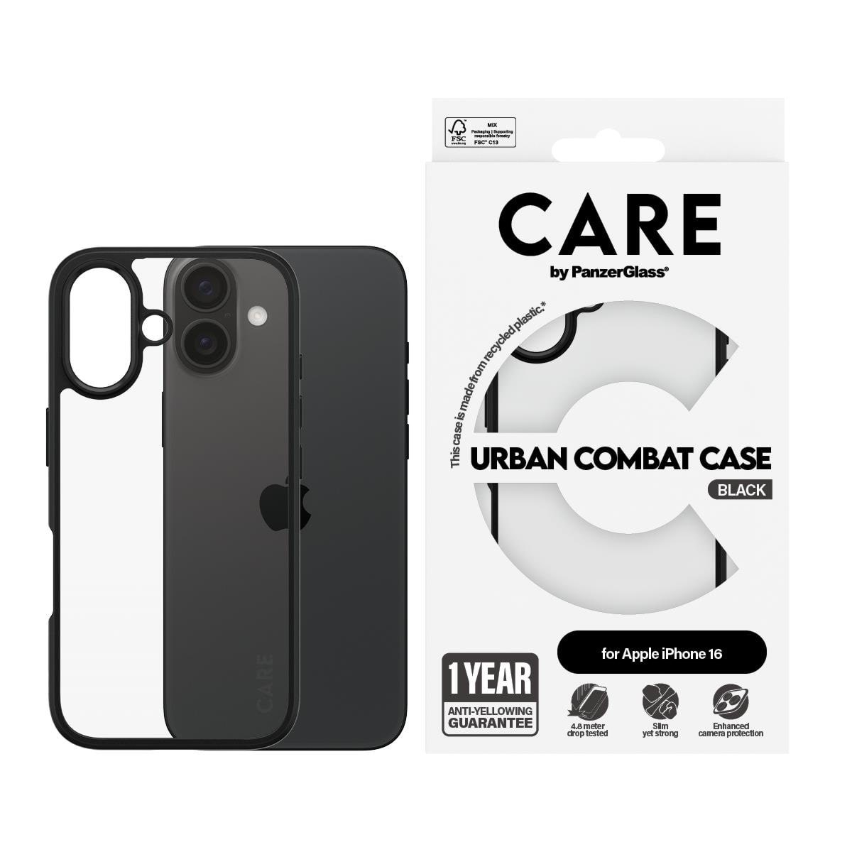 Care by Panzerglass Case Flagship Urban Combat Iphone 16 - Handys Cover Cases Panzer1361