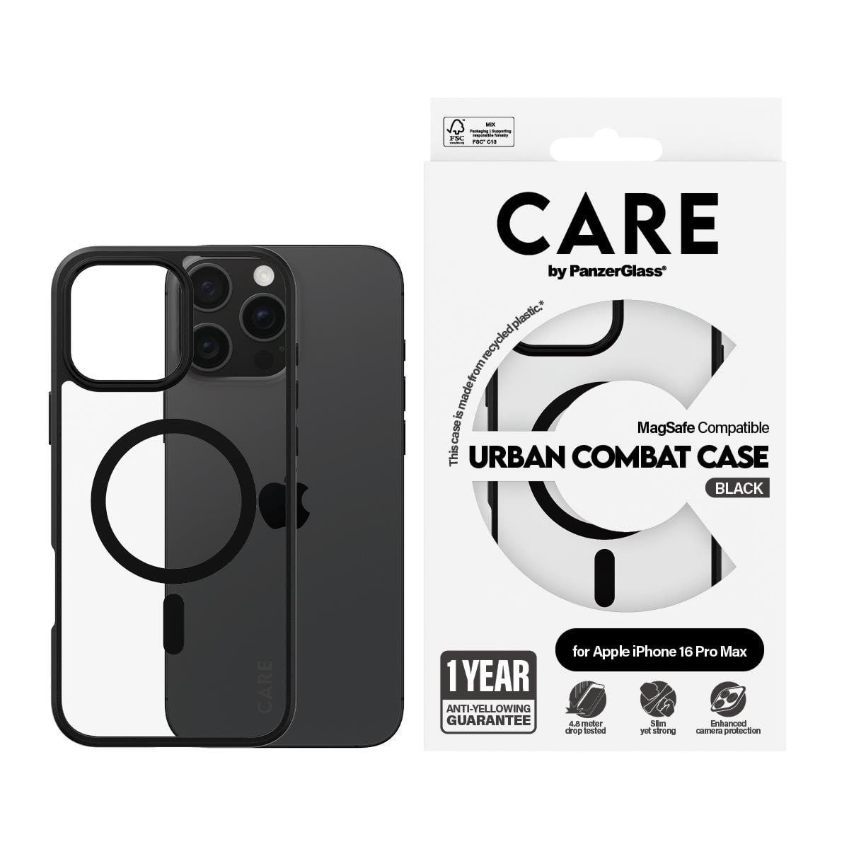 Care by Panzerglass Case Flagship Urban Combat Black Magsafe Iphone 16 Pro Max - Handys Cover Cases