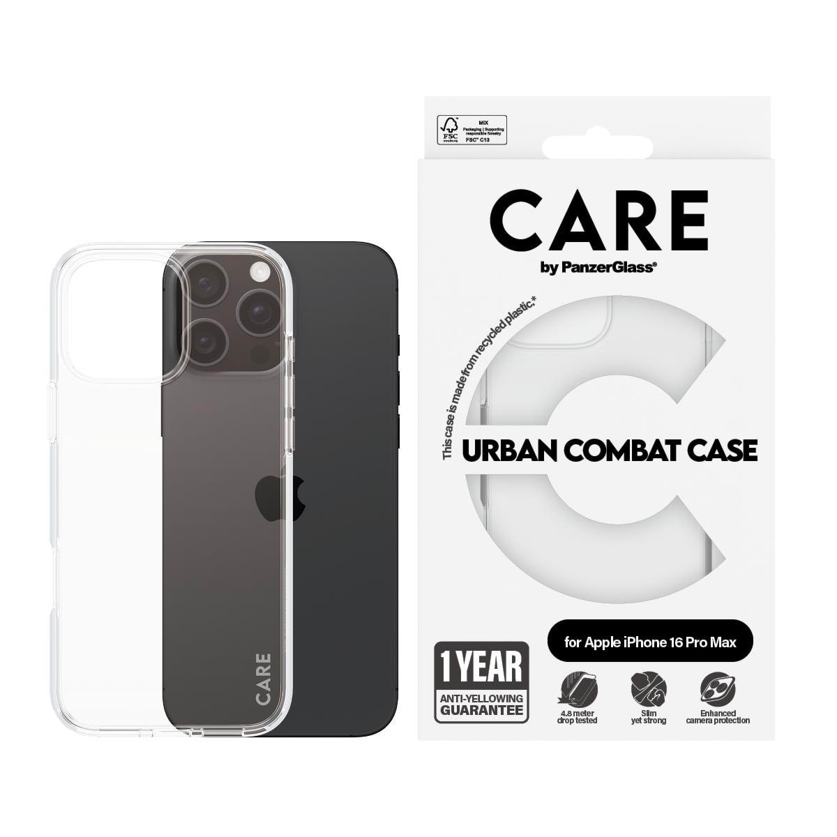 Care by Panzerglass Case Flagship Transparent Iphone 16 Pro Max - Handys Cover Cases