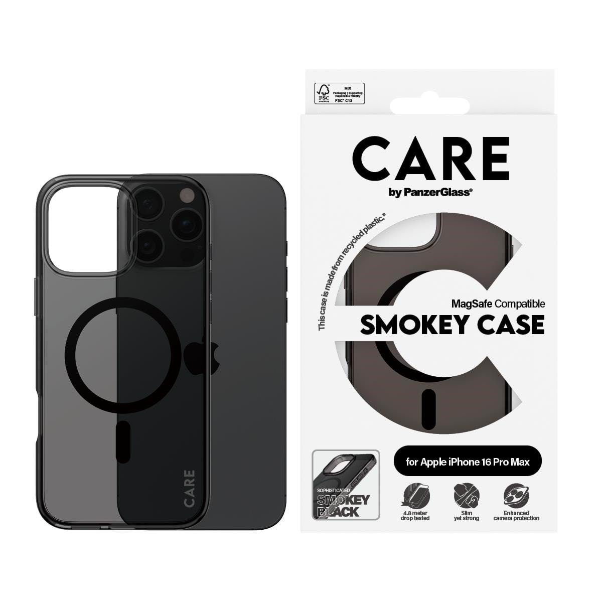 Care by Panzerglass Case Flagship Smokey With Magsafe Iphone 16 Pro Max - Handys Cover Cases