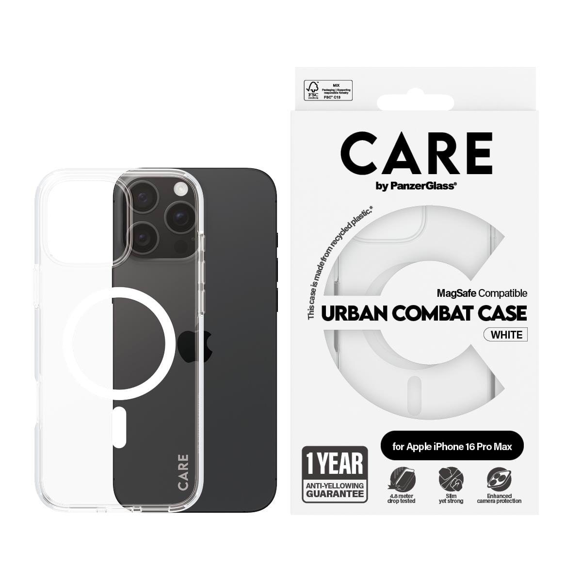 Care by Panzerglass Case Flagship White Magsafe Iphone 16 Pro Max - Handys Cover Cases